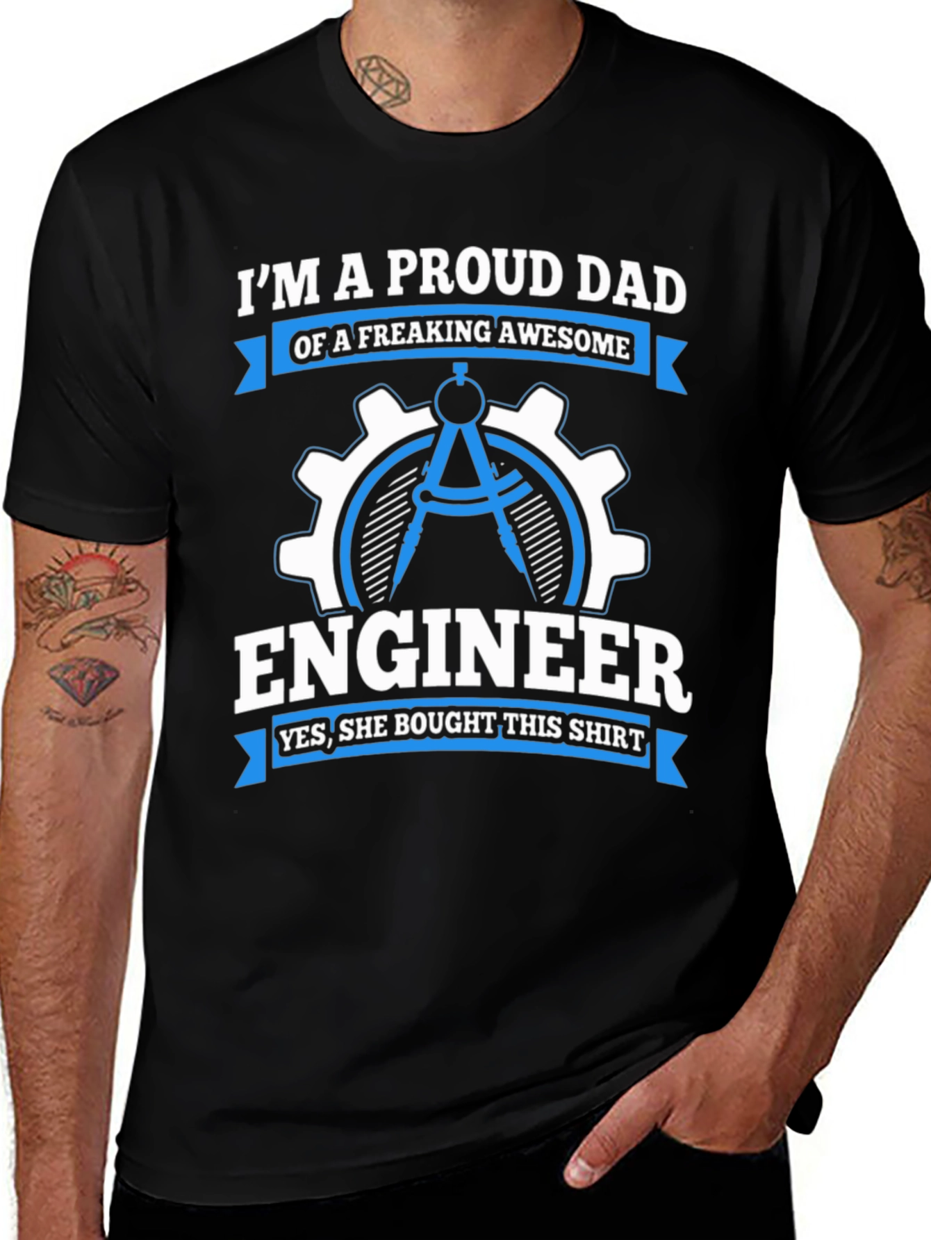 Proud Dad Engineer T-Shirt: Awesome Daughter Gift
