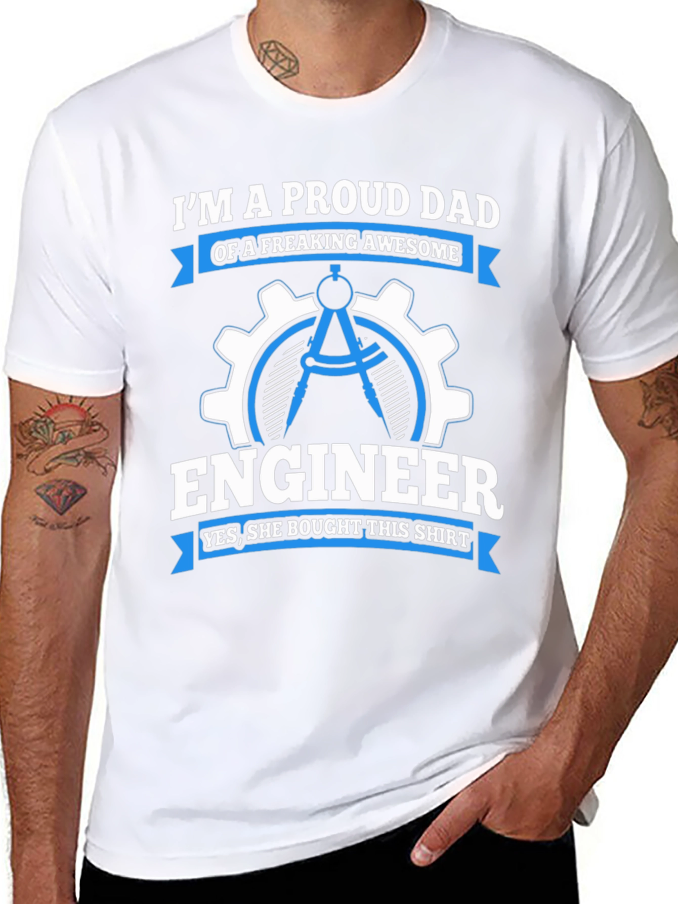 Proud Dad Engineer T-Shirt: Awesome Daughter Gift