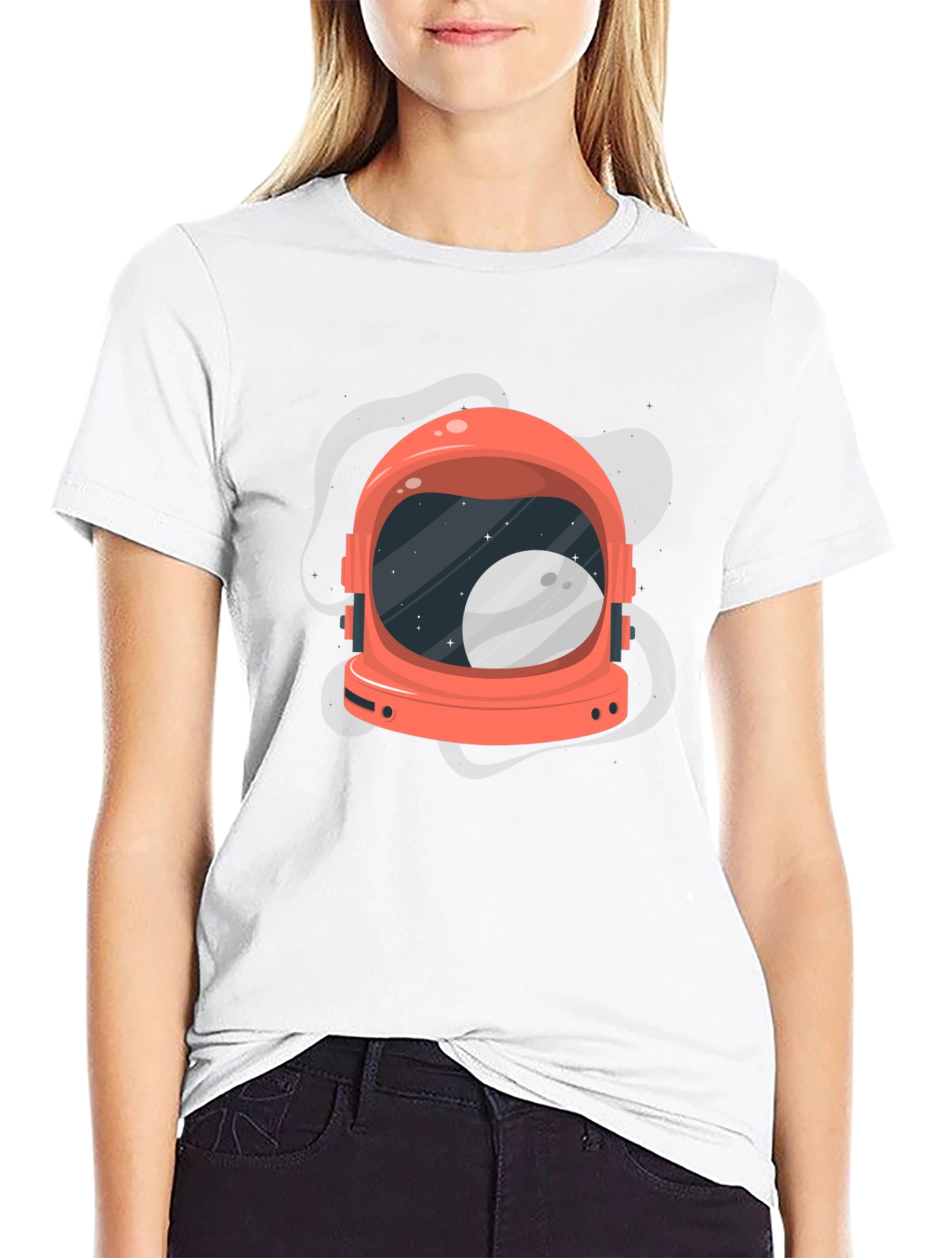 Retro Astronaut Helmet Graphic Tee