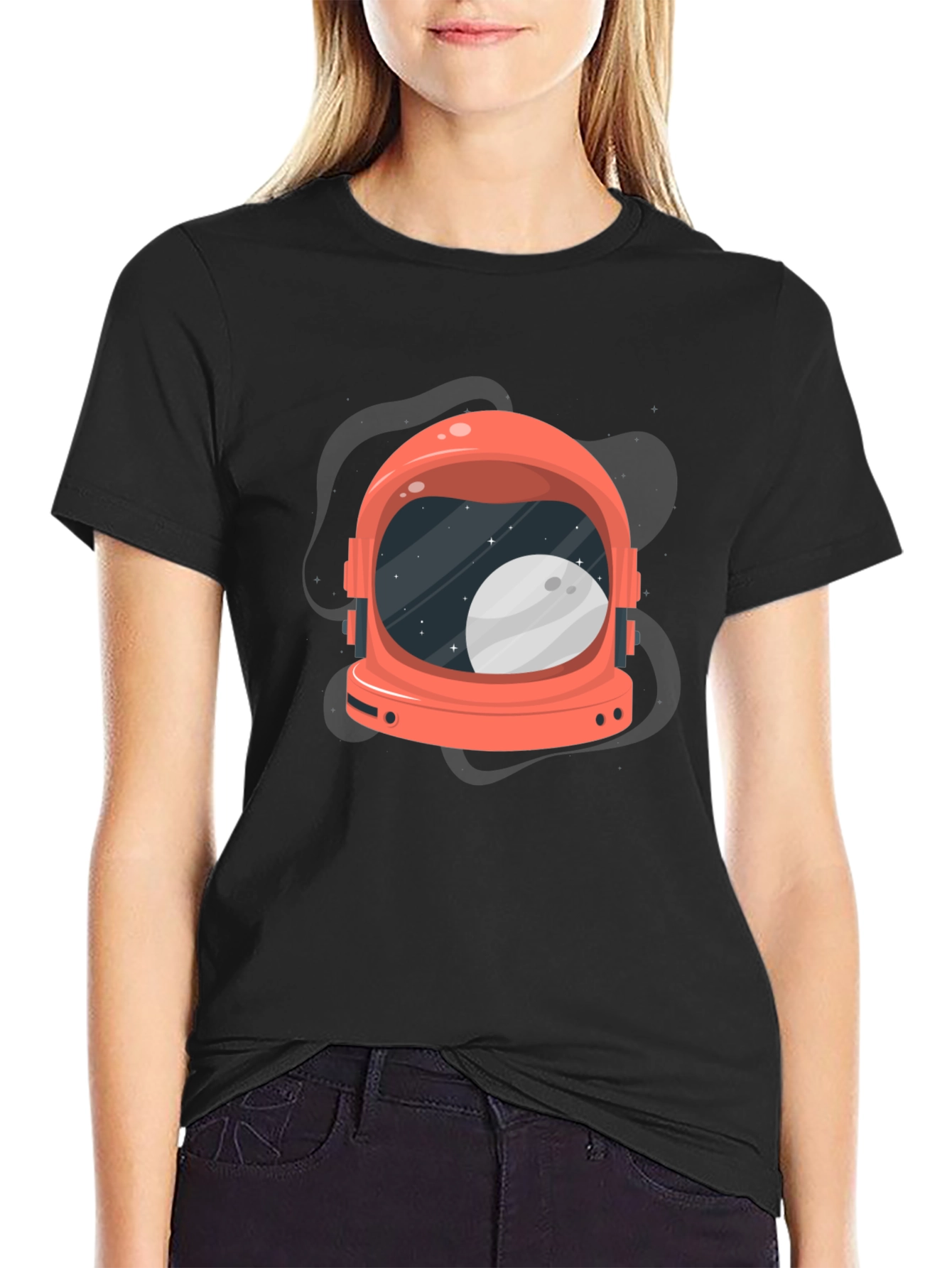 Retro Astronaut Helmet Graphic Tee