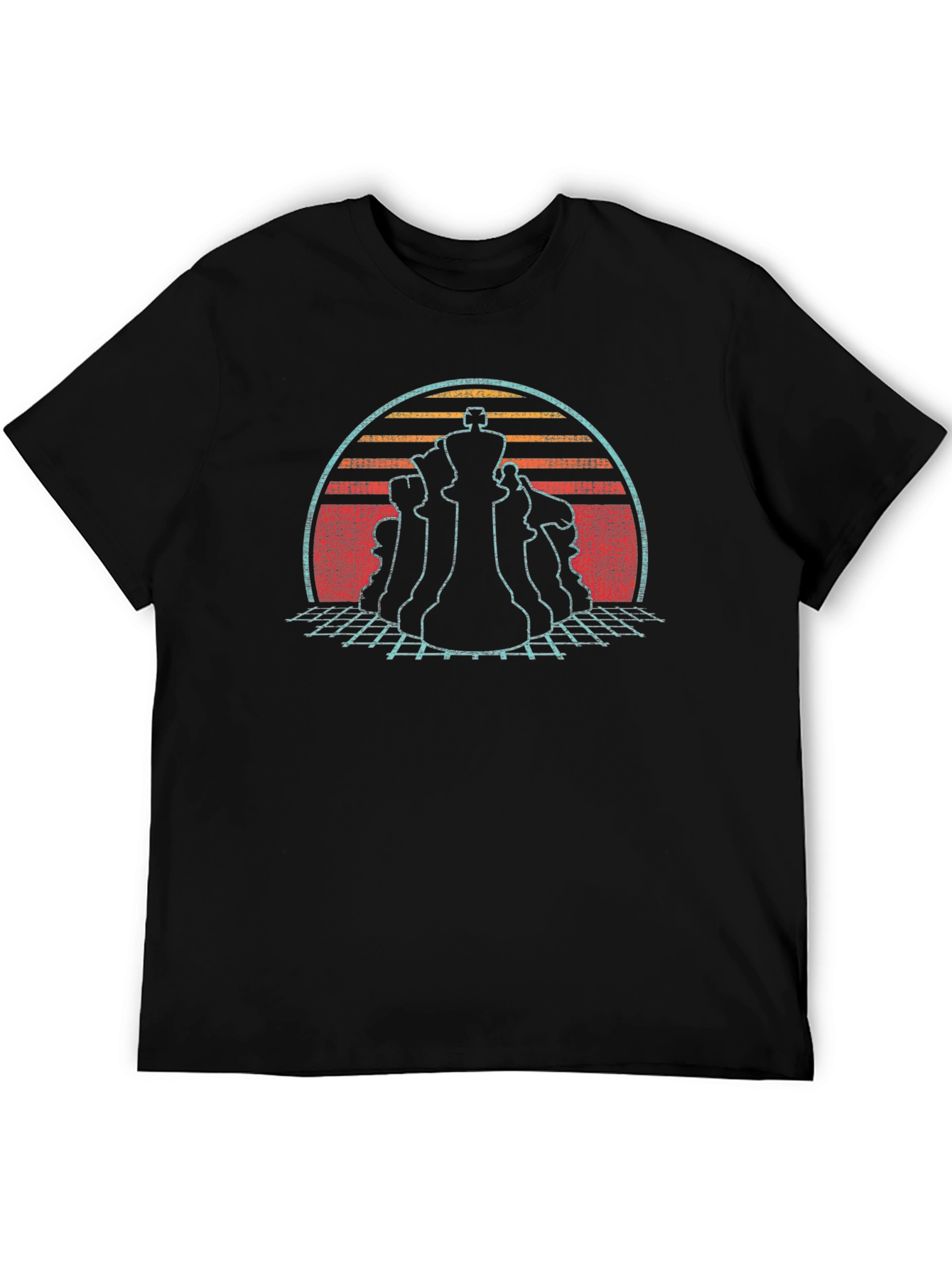 Retro Chess Piece Graphic T-Shirt