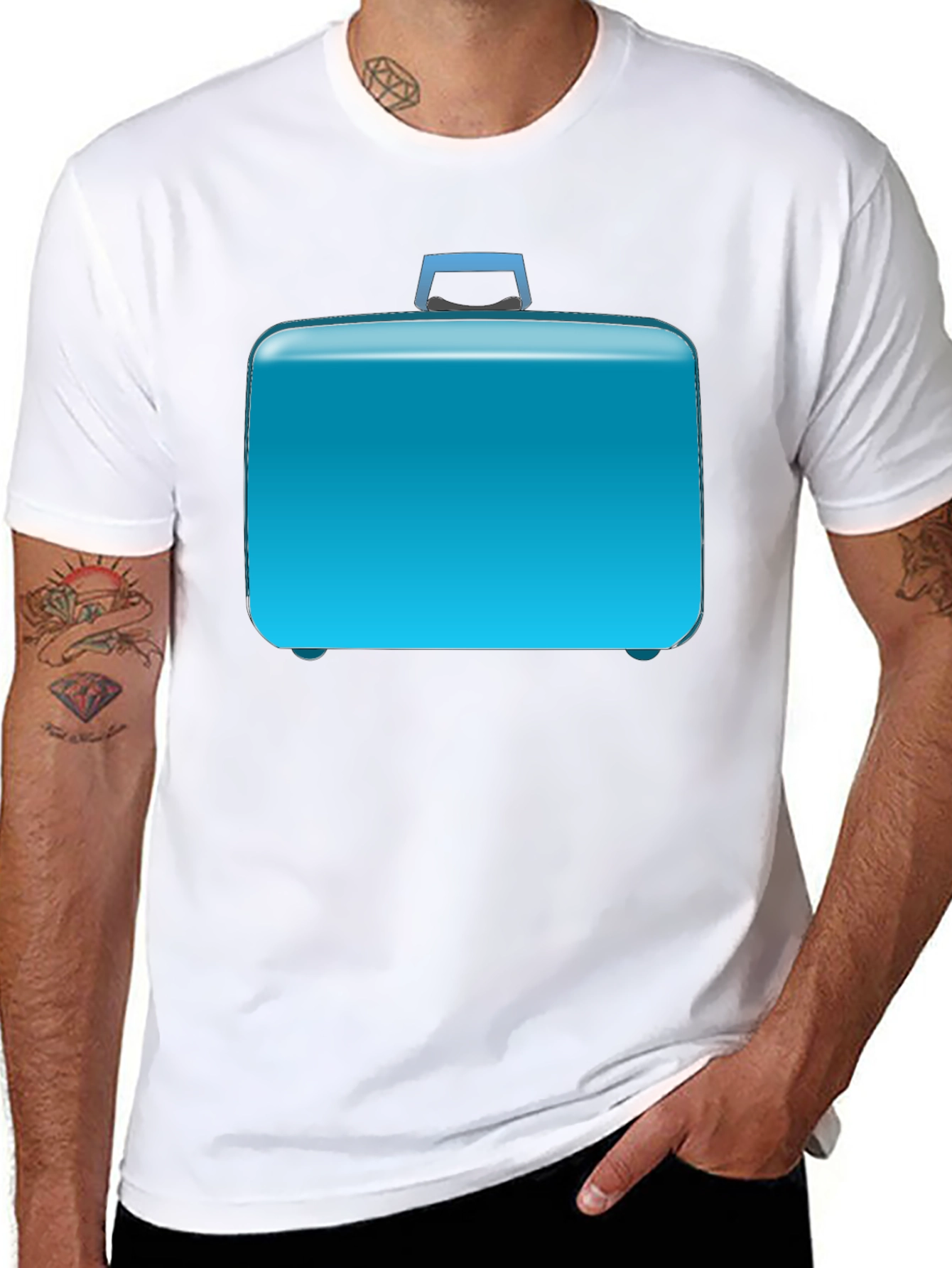 Cool Briefcase Graphic T-Shirt