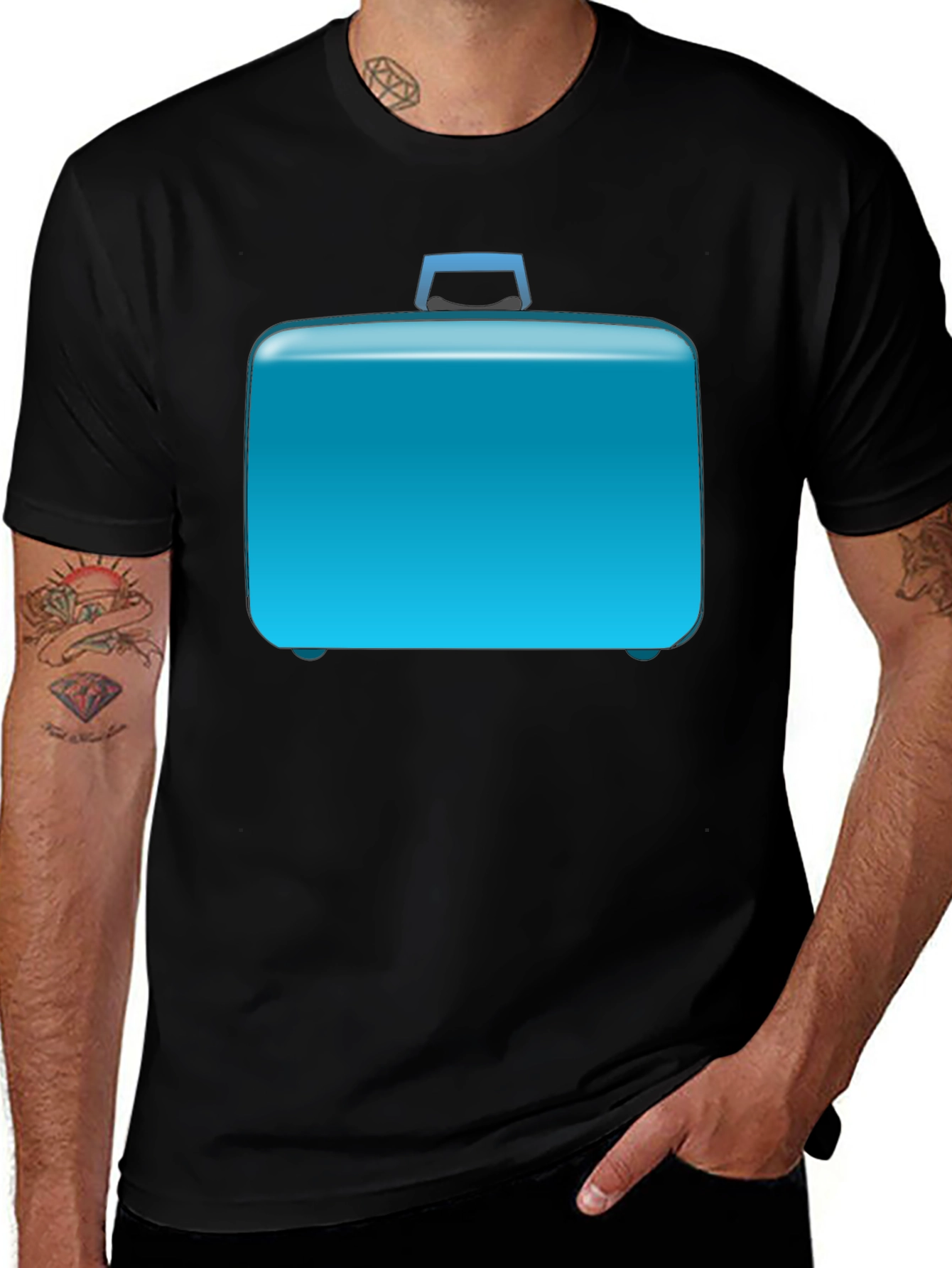 Cool Briefcase Graphic T-Shirt