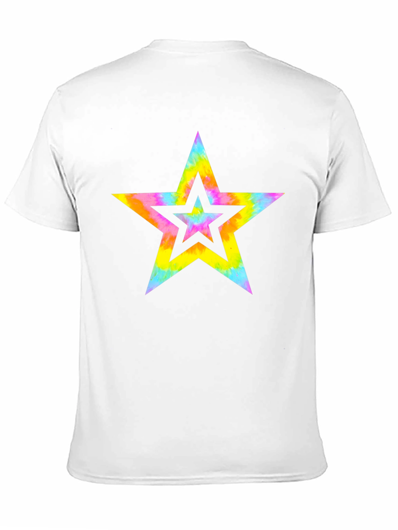 Tie Dye Star Graphic Black T-Shirt