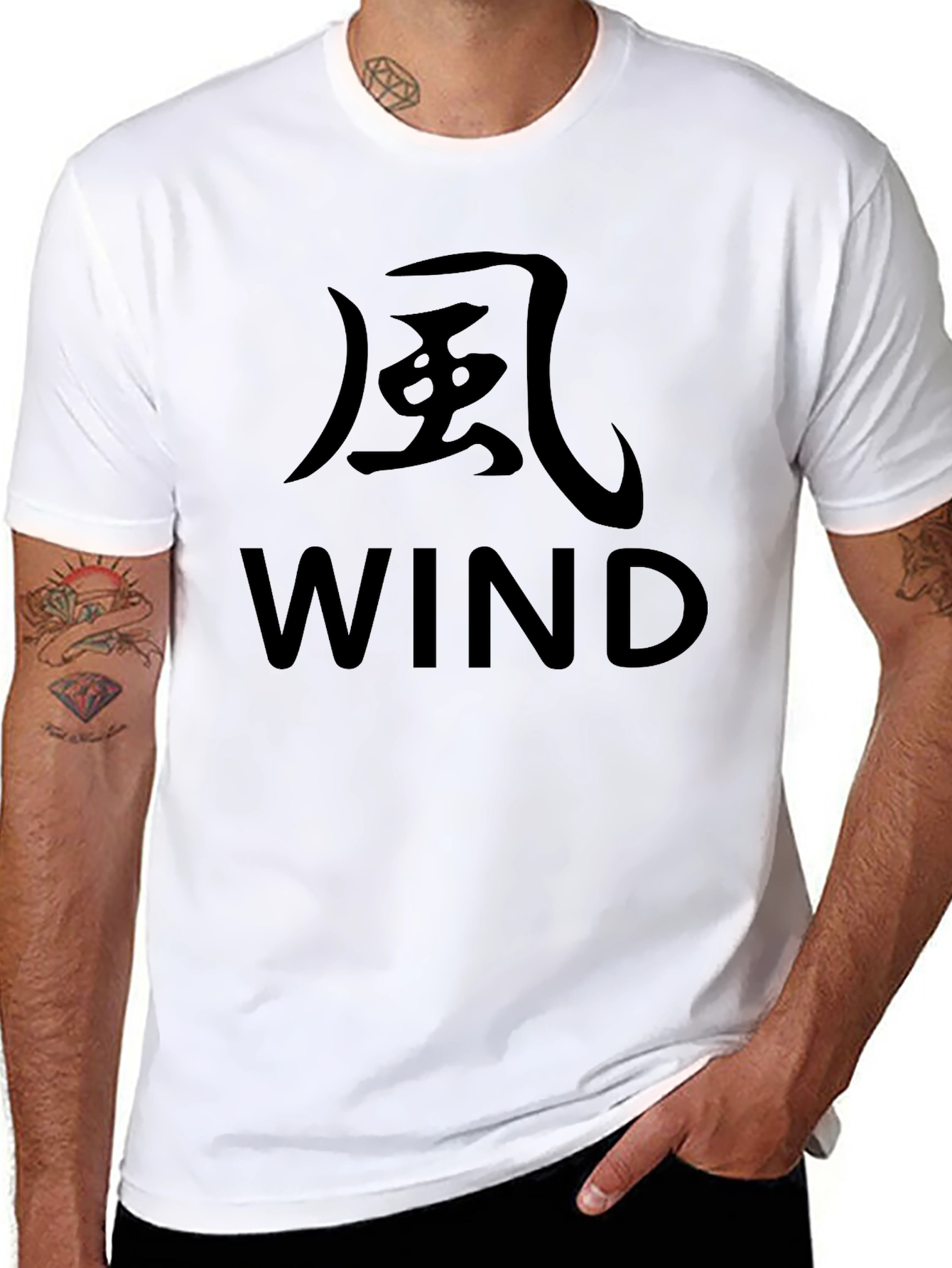 Black Wind Graphic Tee - Casual Style