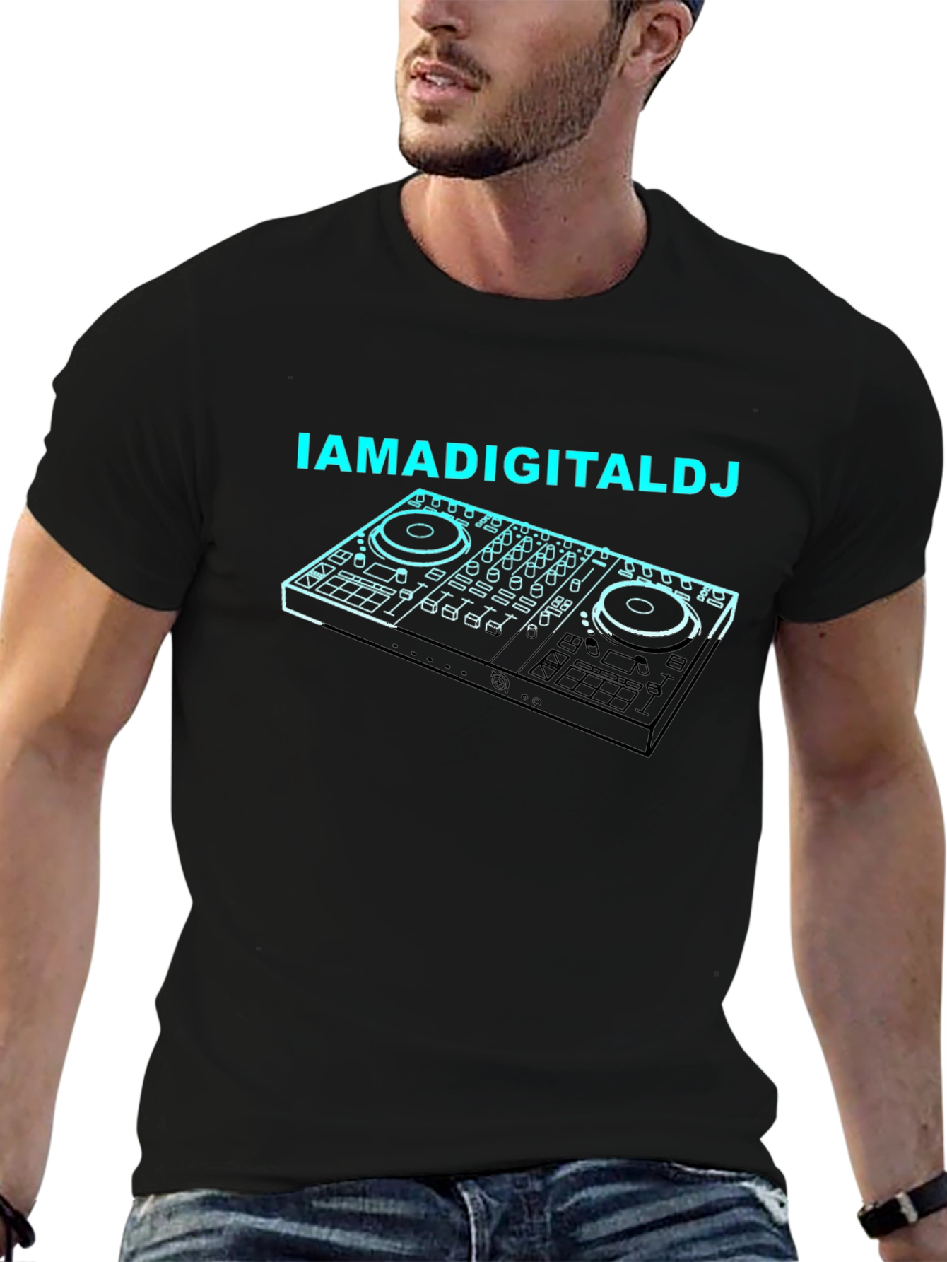 IAMADIGITALDJ Black T-Shirt - DJ Controller Graphic Tee