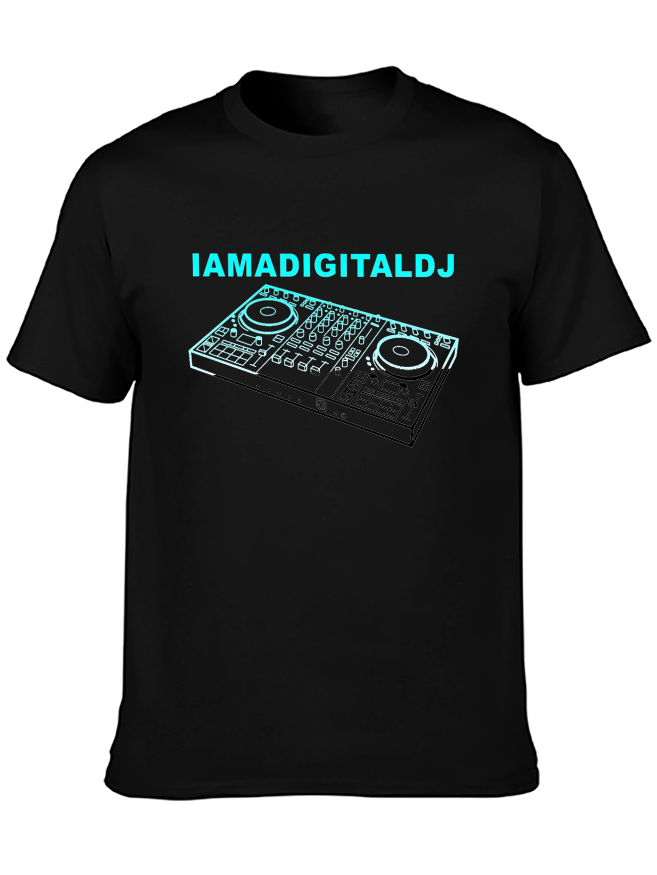 IAMADIGITALDJ Black T-Shirt - DJ Controller Graphic Tee
