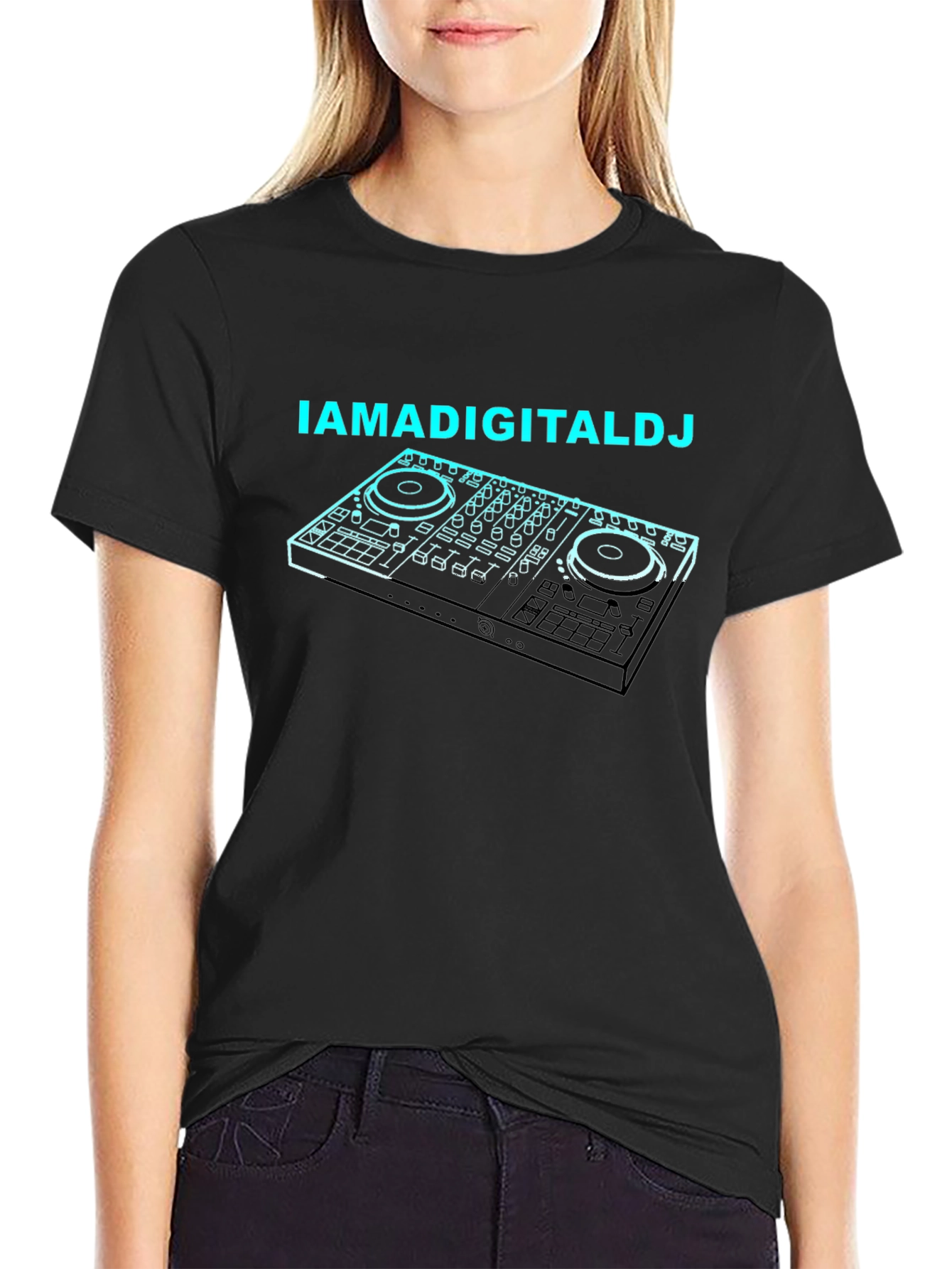 IAMADIGITALDJ Black T-Shirt - DJ Controller Graphic Tee