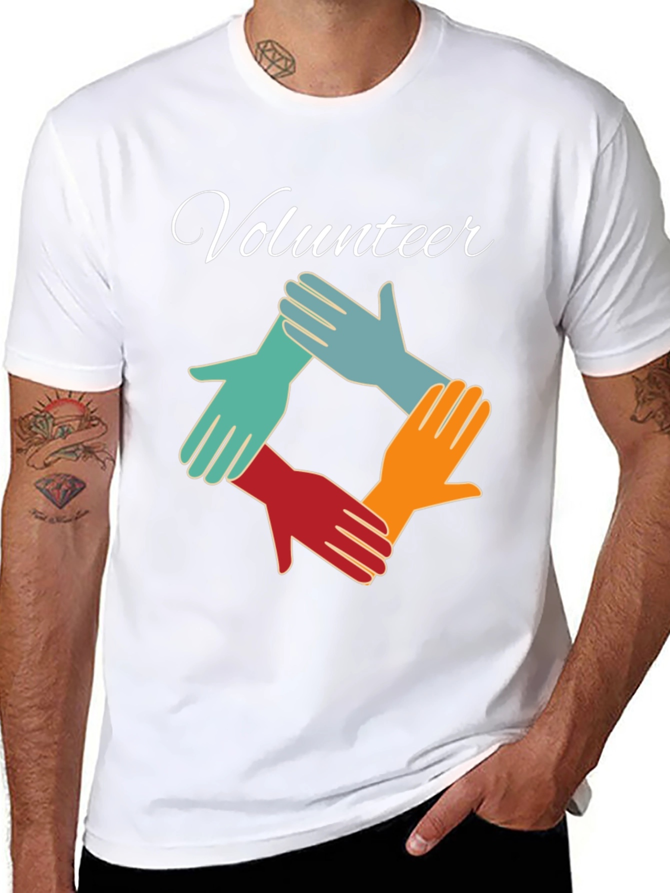 Volunteer Hands Graphic T-Shirt