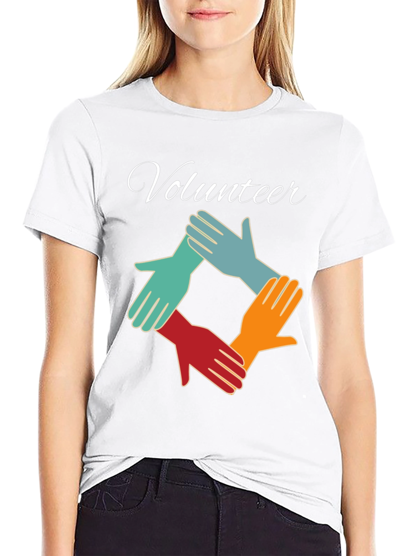 Volunteer Hands Graphic T-Shirt