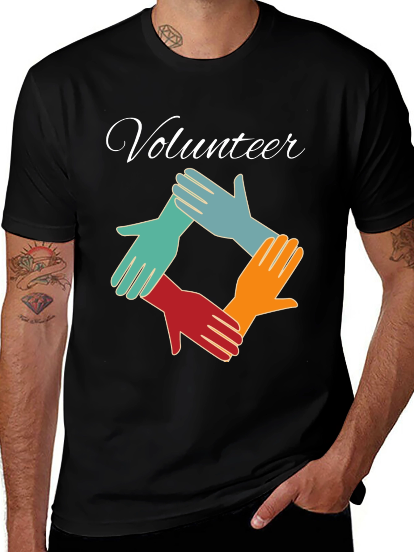 Volunteer Hands Graphic T-Shirt