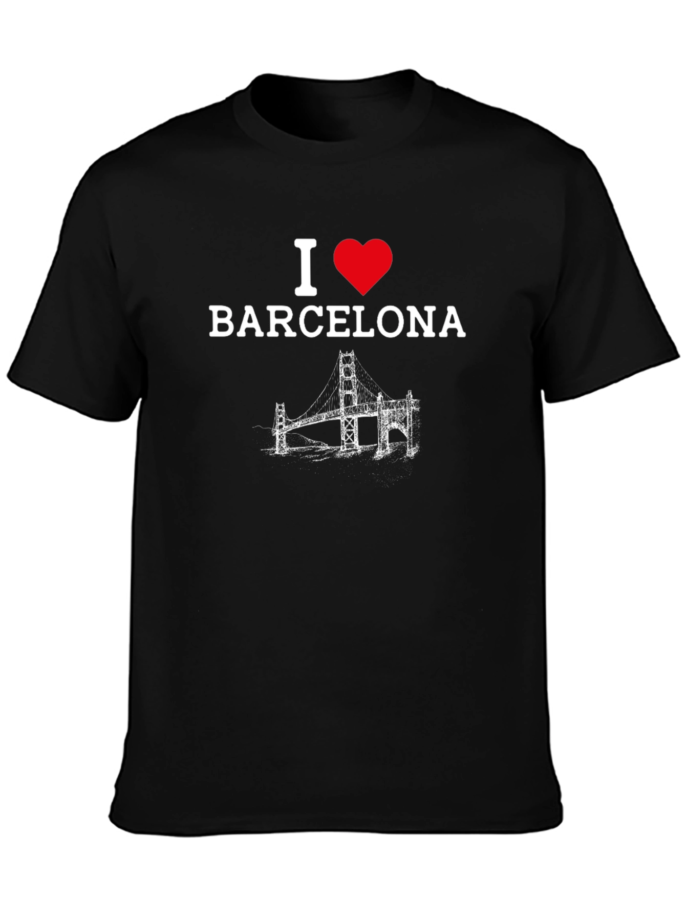I Love Barcelona T-Shirt - Black Graphic Tee