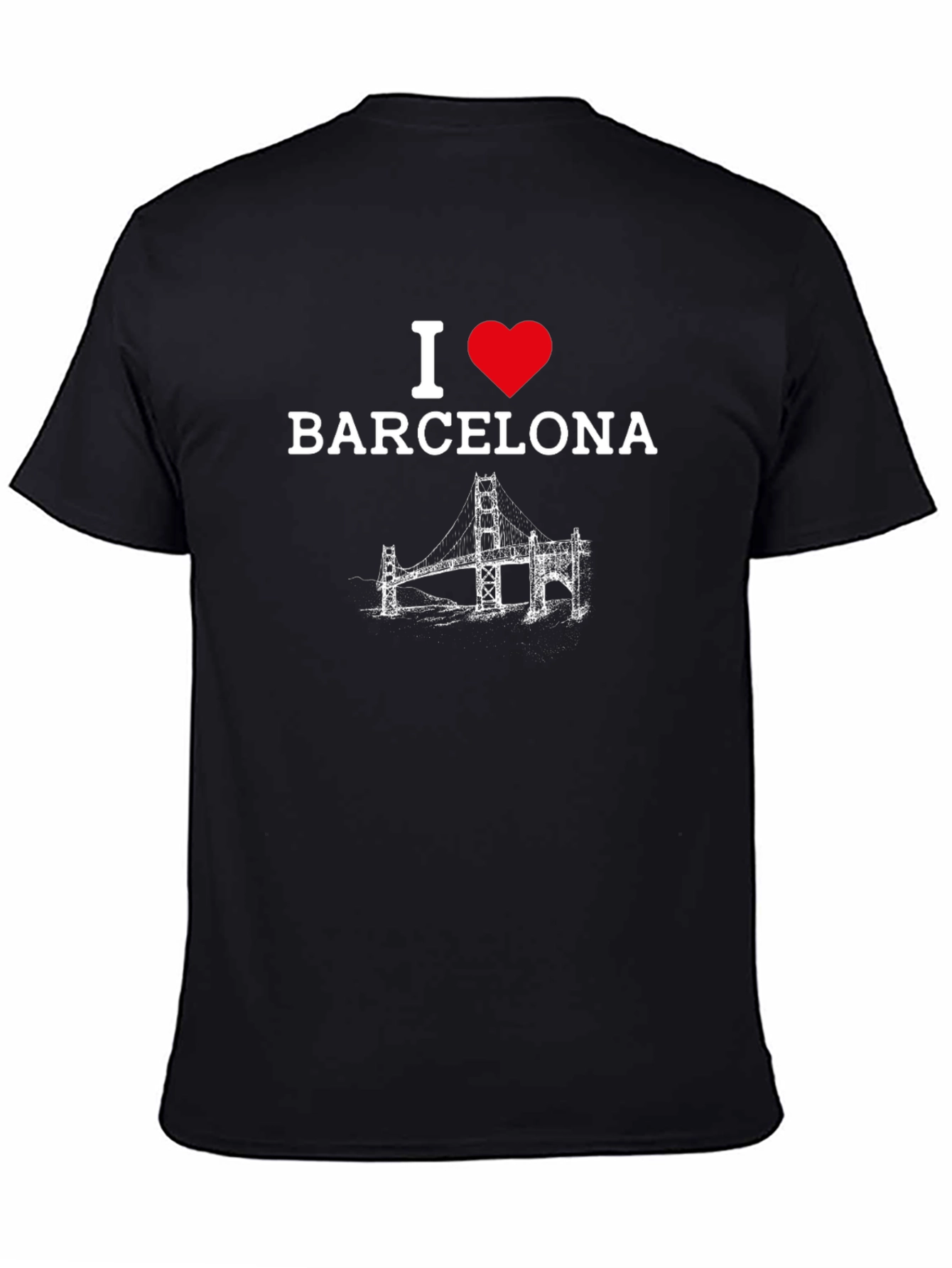 I Love Barcelona T-Shirt - Black Graphic Tee
