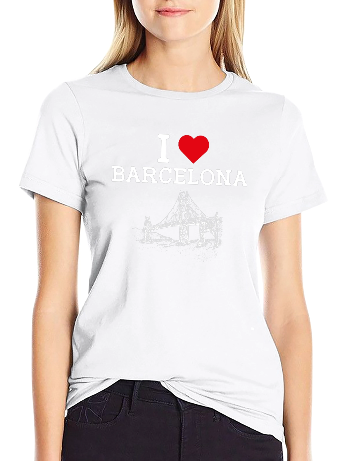 I Love Barcelona T-Shirt - Black Graphic Tee