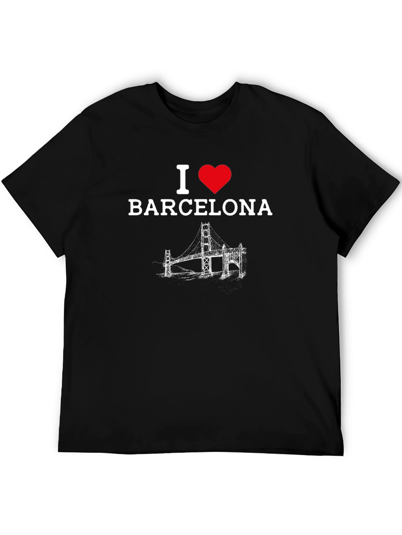 I Love Barcelona T-Shirt - Black Graphic Tee