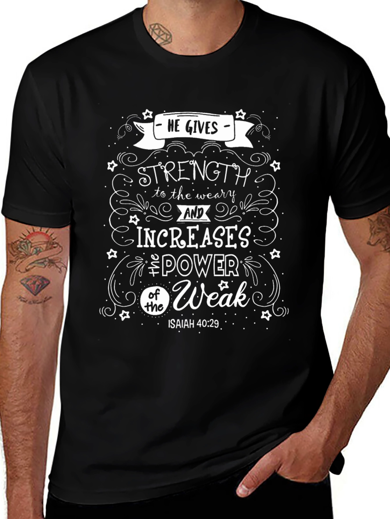 He Gives Strength Christian T-Shirt