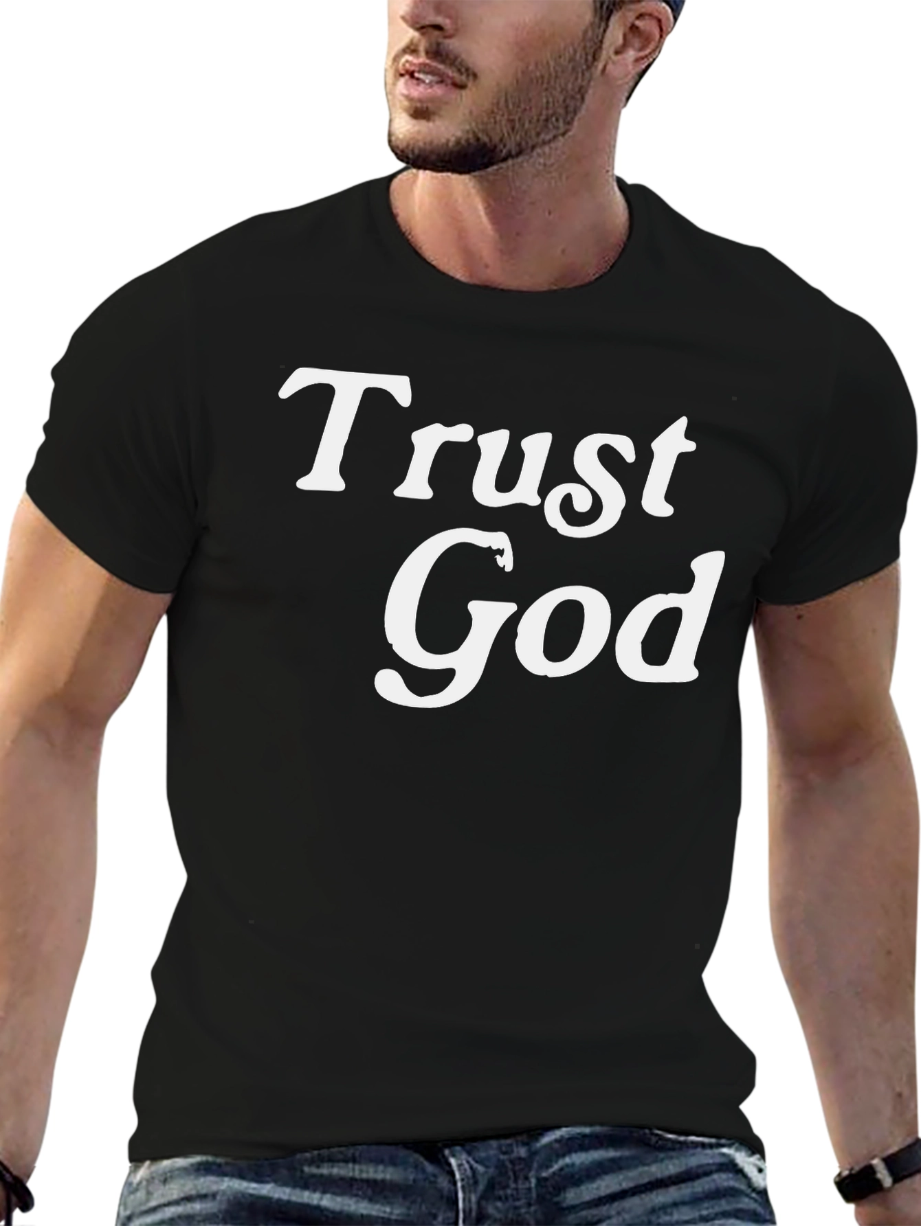 Trust God Black Graphic Tee