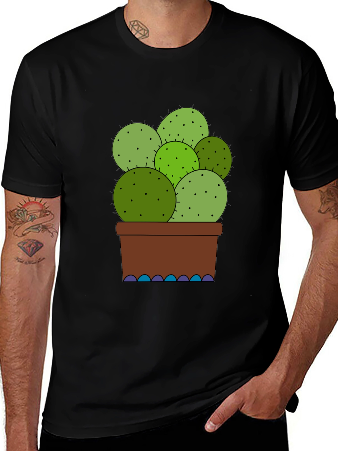 Cactus Graphic T-Shirt - Unique Plant Lover Tee