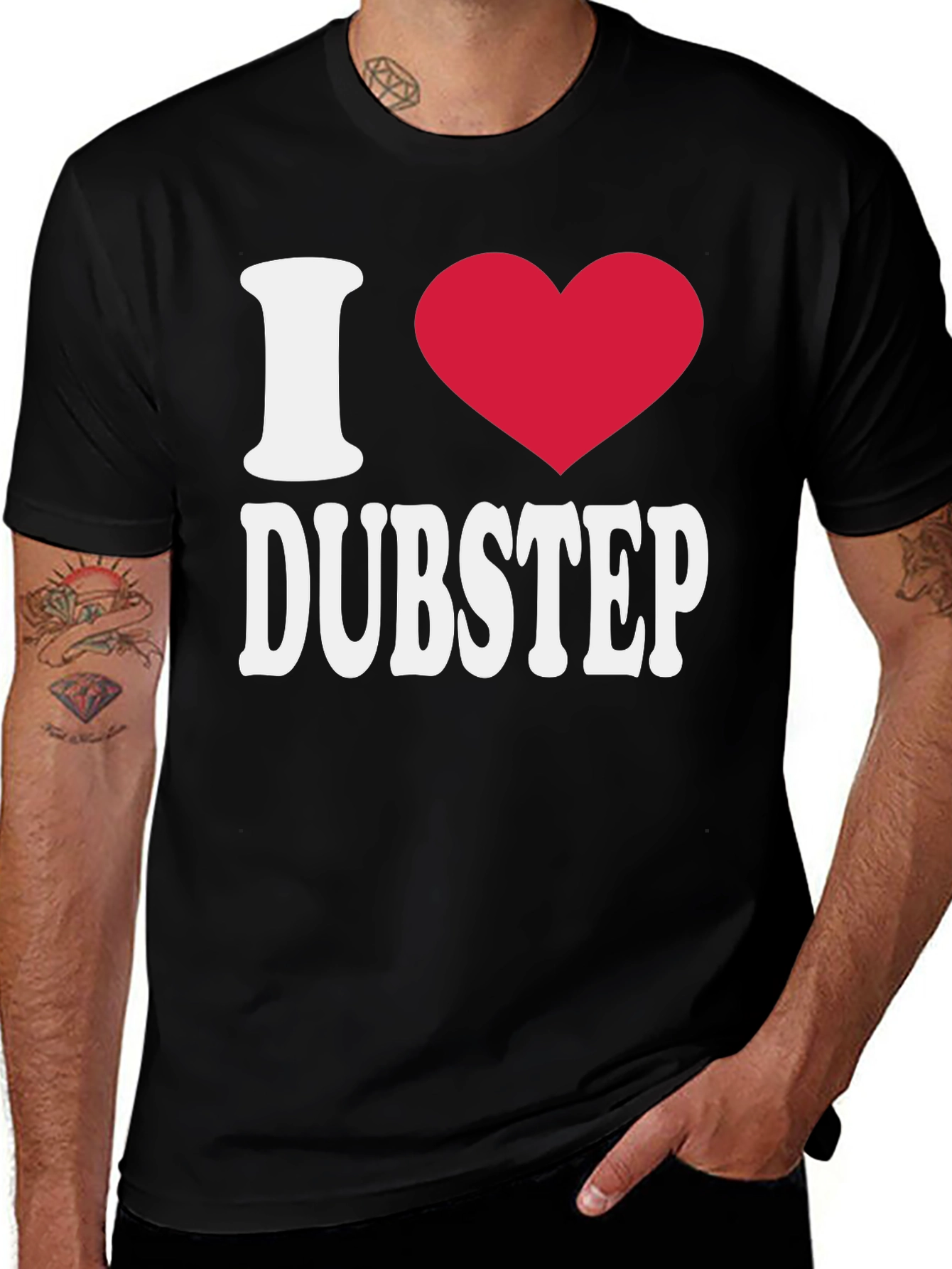 I Heart Dubstep Graphic Tee - Music Lover T-Shirt