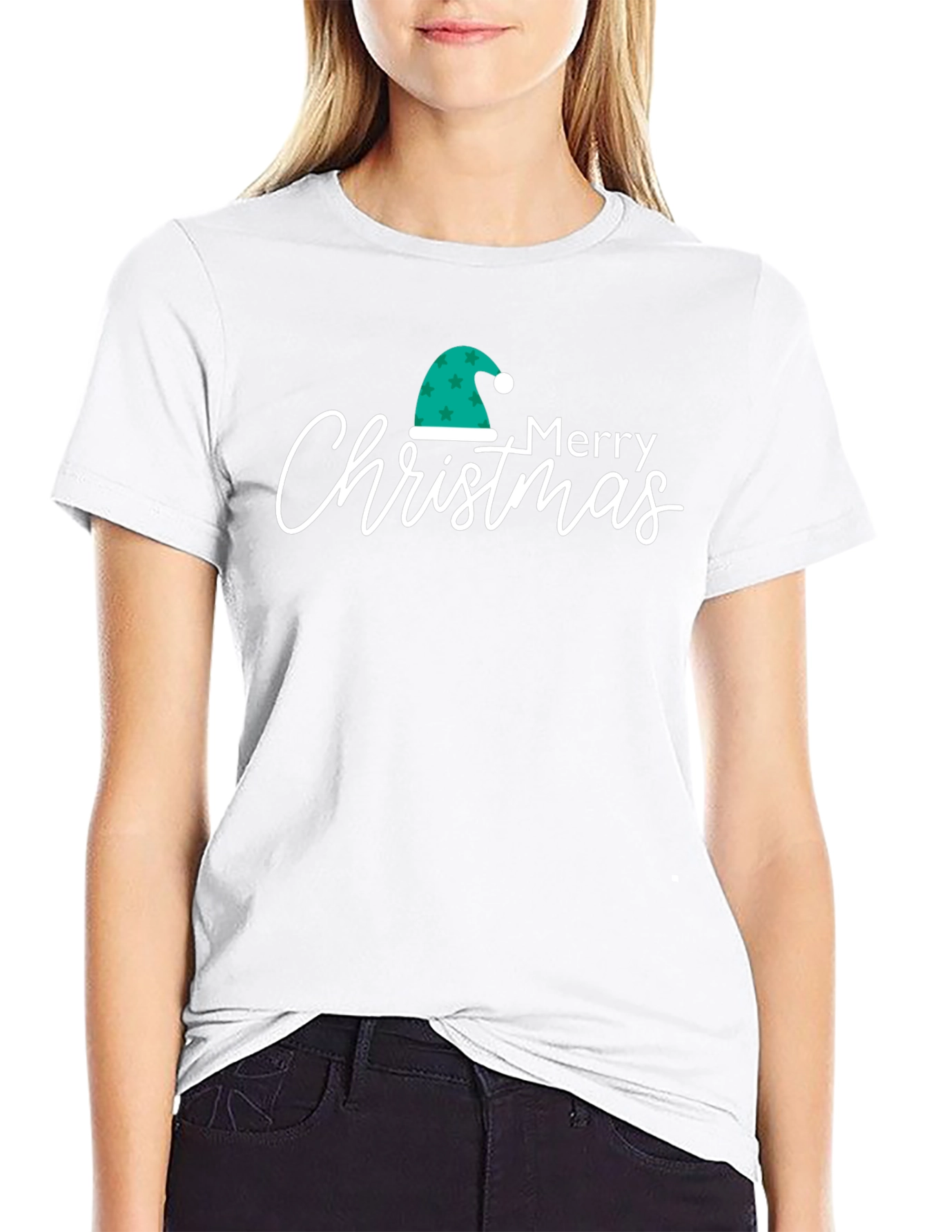 Festive Merry Christmas Graphic Tee - Holiday Apparel
