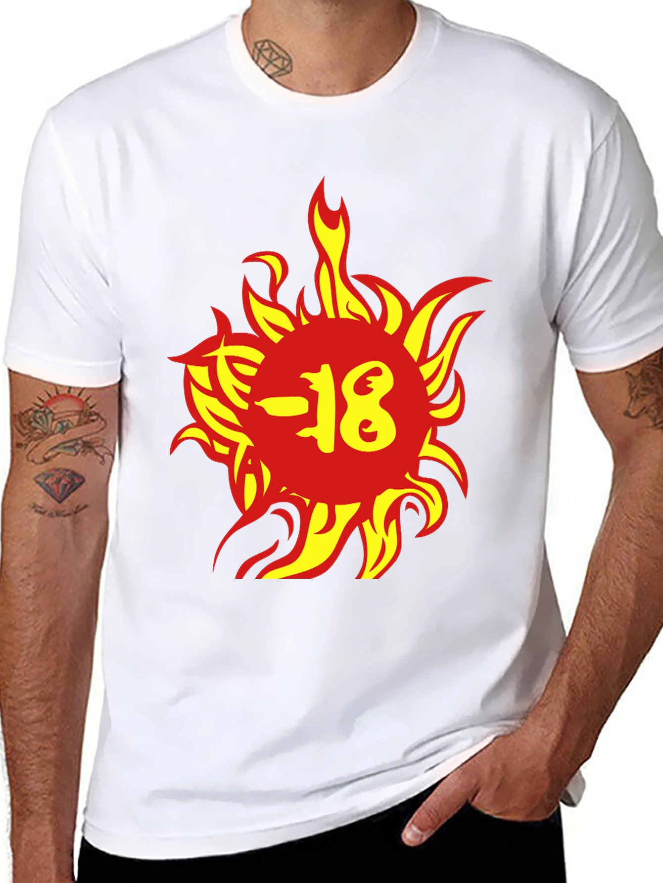 Edgy Graphic Tee - Eighteen Fire Design