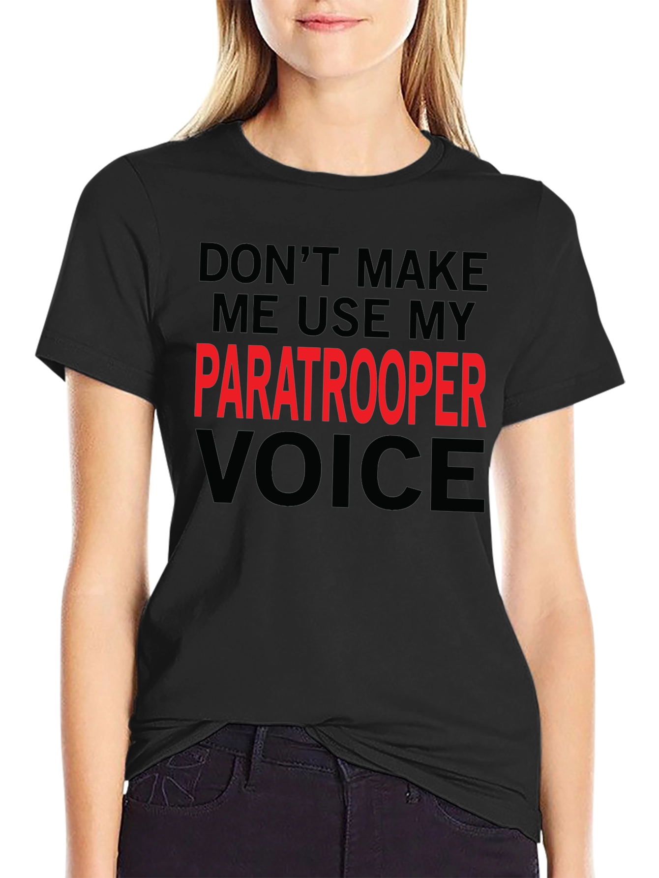 Paratrooper Voice Black T-Shirt