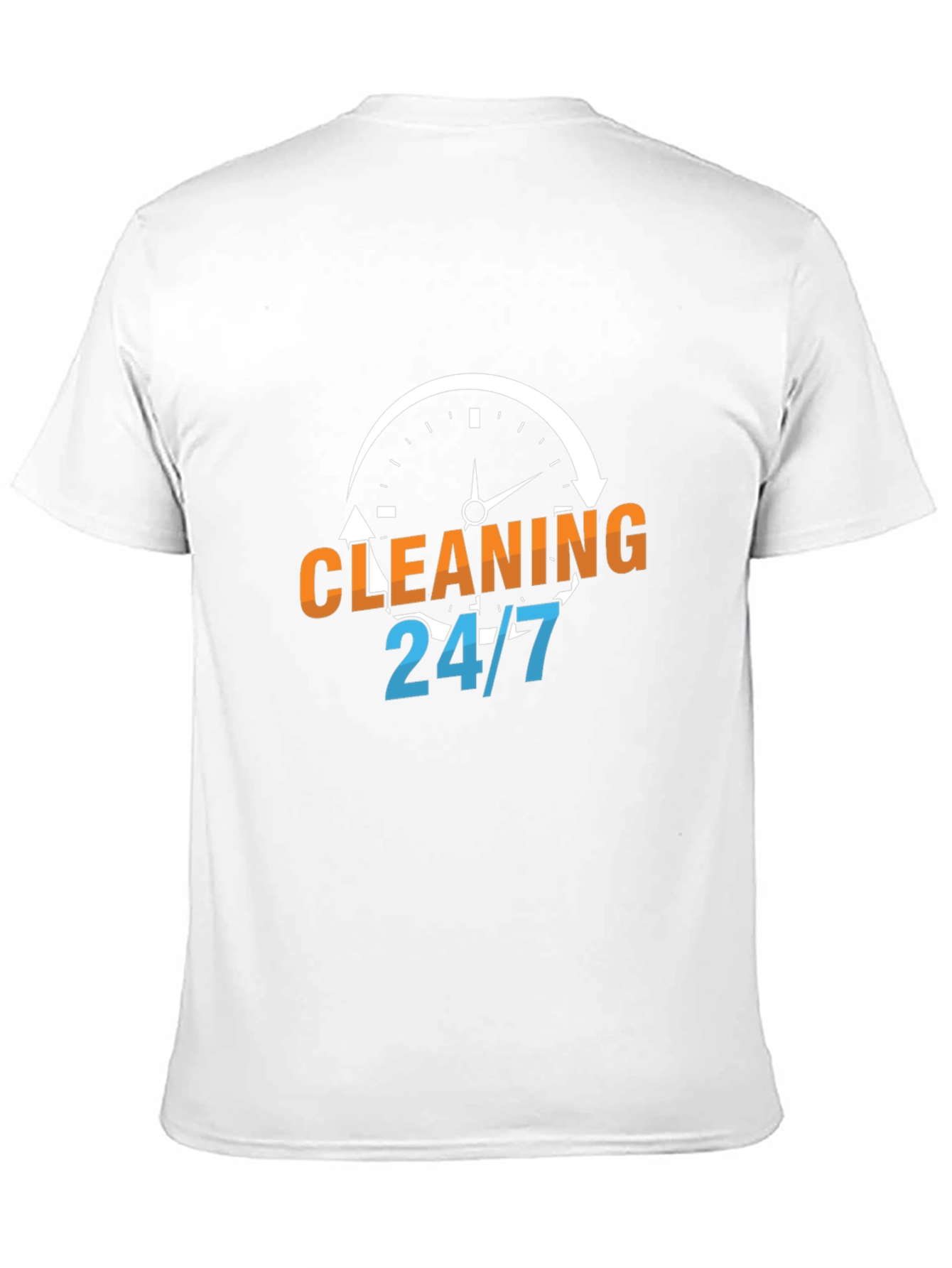 Cleaning 24/7 Graphic Tee - Black Cotton T-Shirt