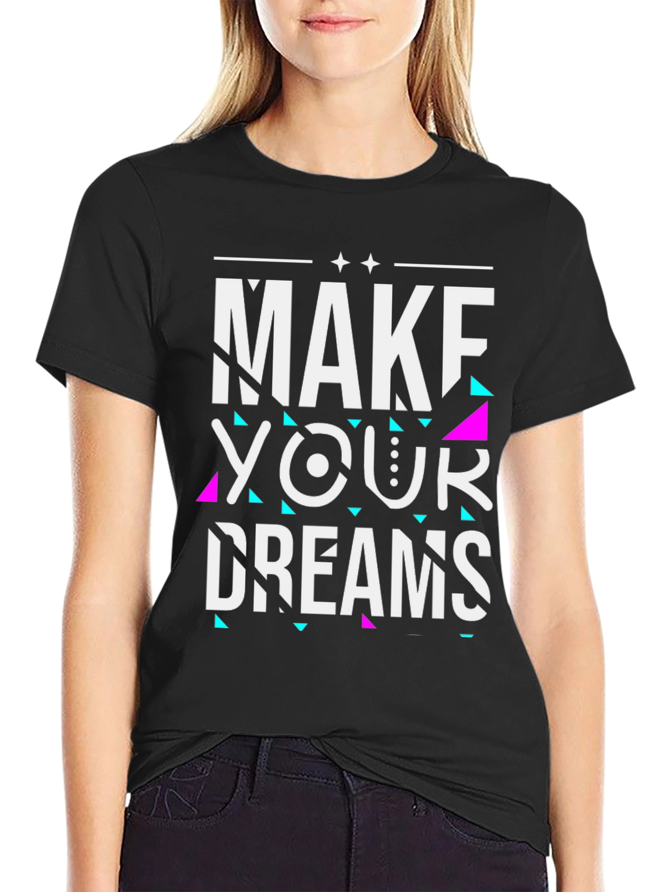 Make Your Dreams Graphic Tee - Black