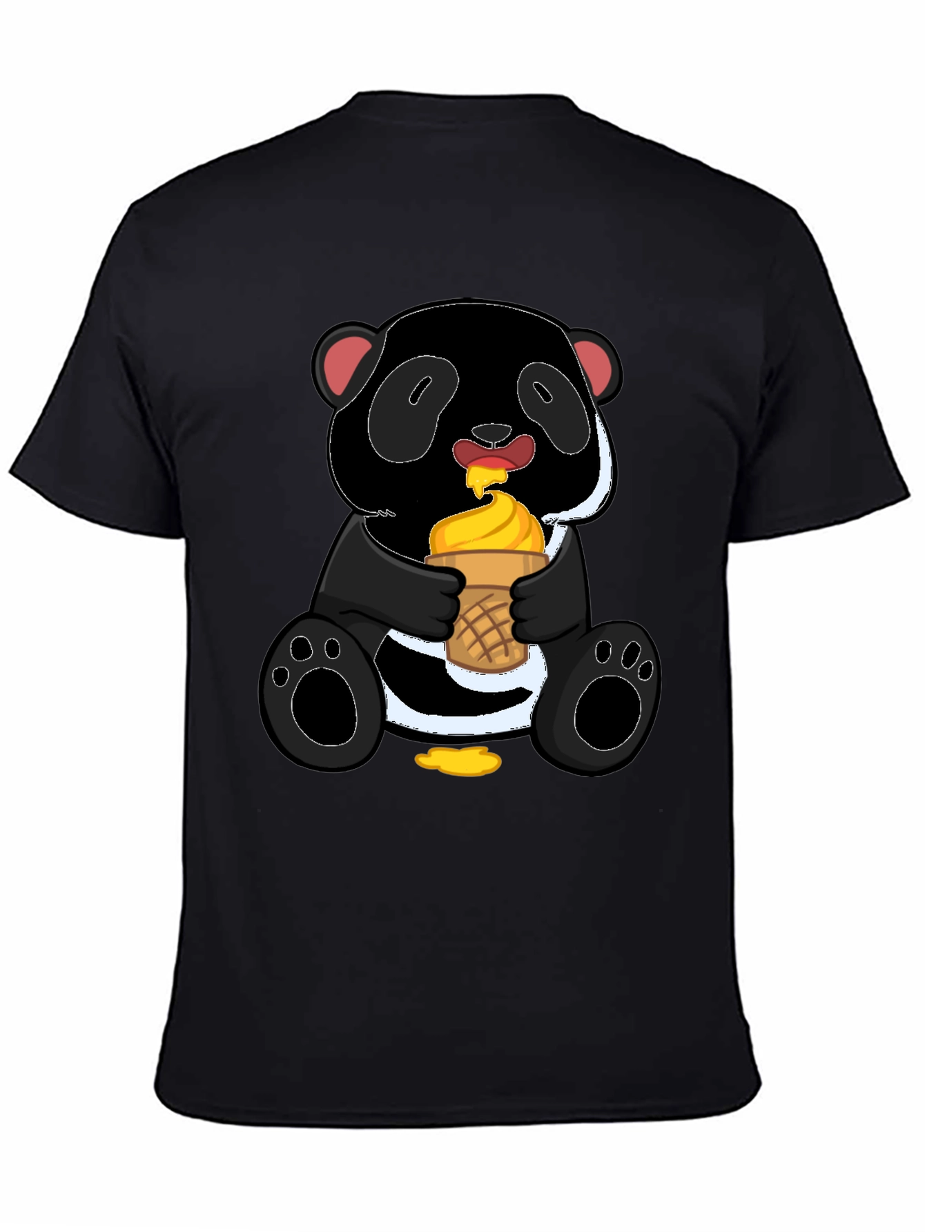 Panda Eating Ice Cream Graphic Tee