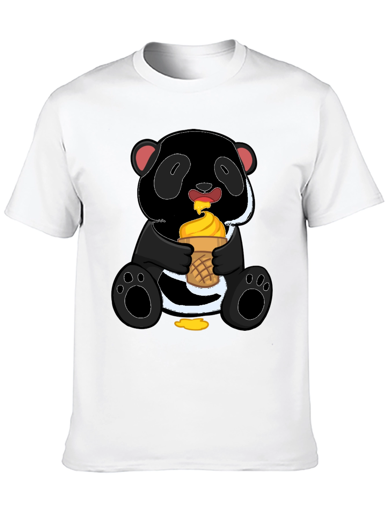 Panda Eating Ice Cream Graphic Tee