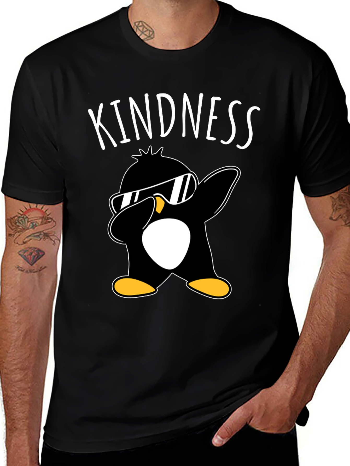 Kindness Penguin Dabbing T-Shirt - Unisex