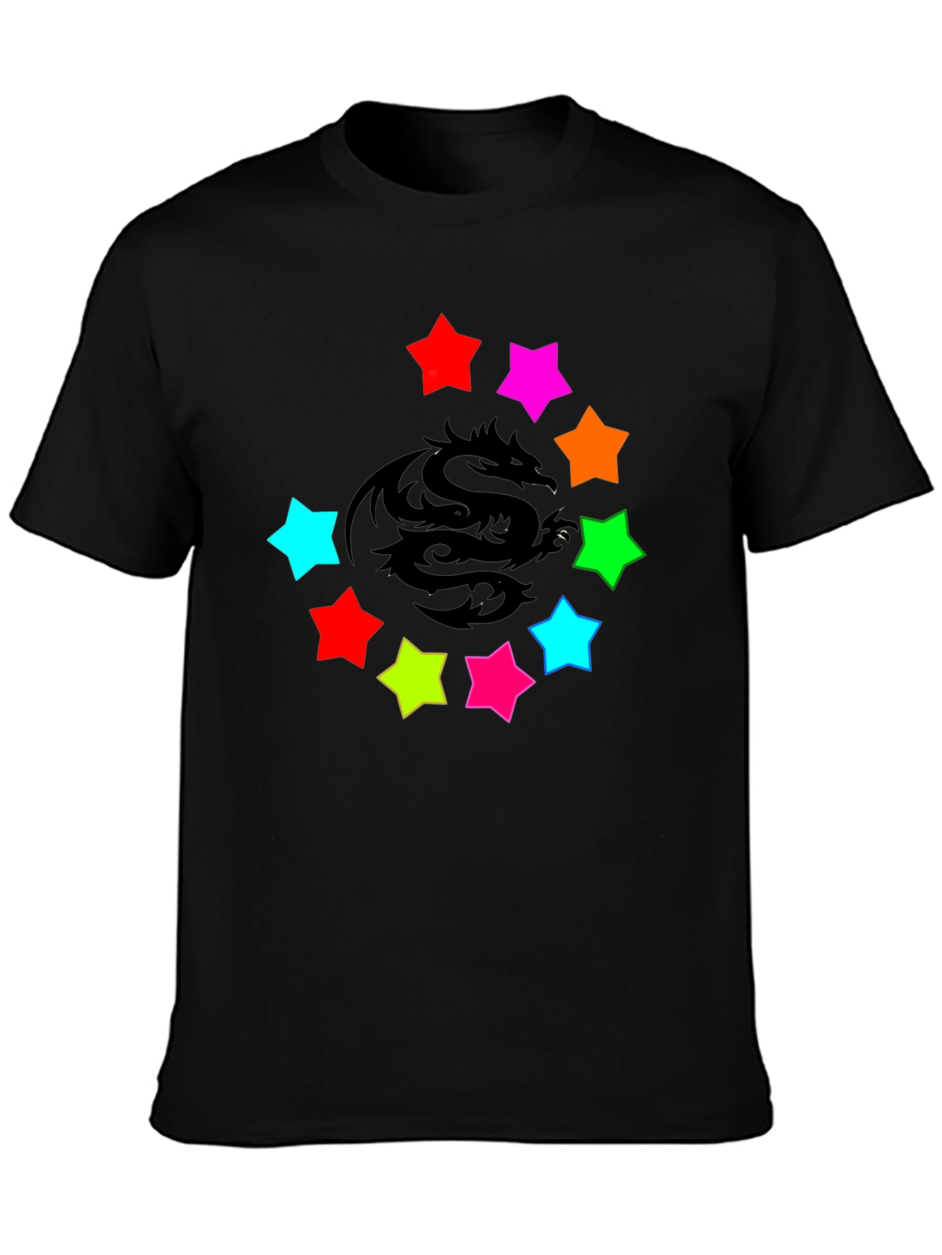Dragon Star Graphic Black T-Shirt