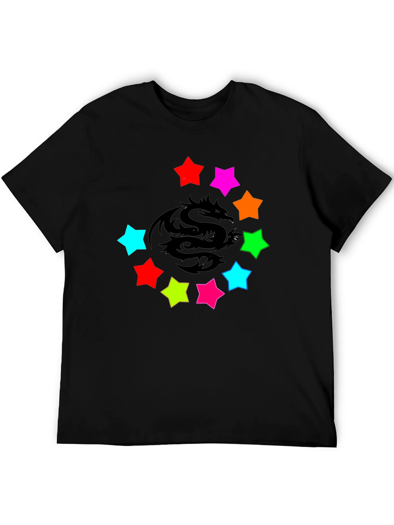 Dragon Star Graphic Black T-Shirt