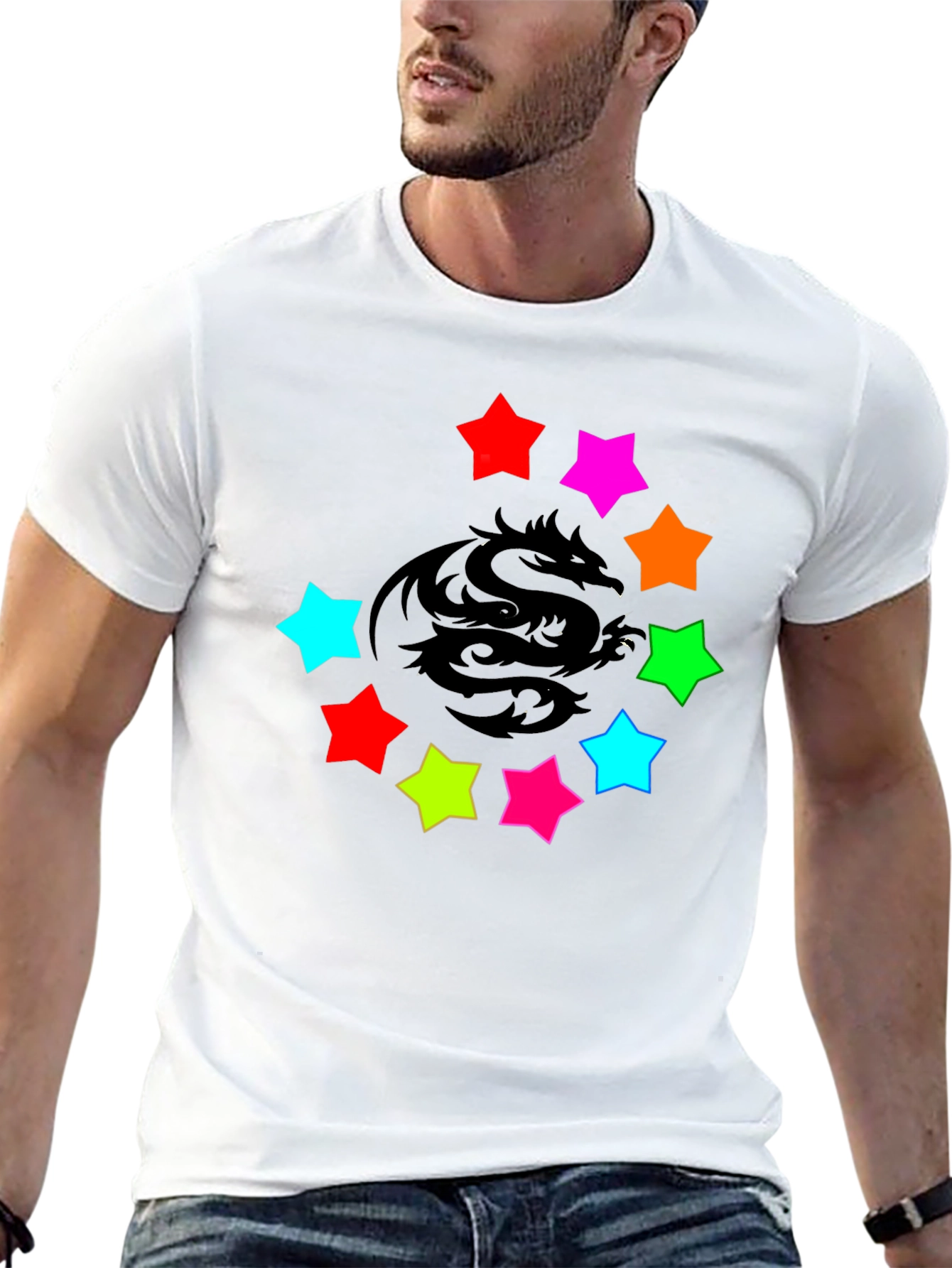 Dragon Star Graphic Black T-Shirt