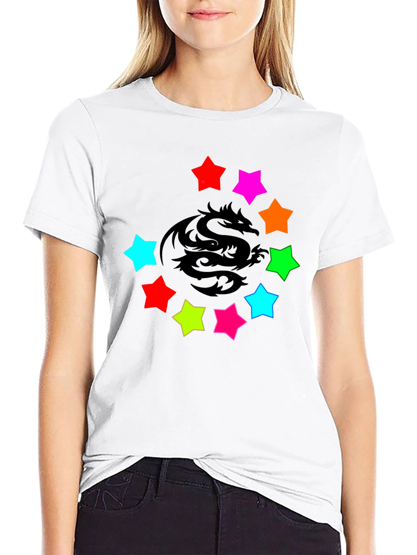 Dragon Star Graphic Black T-Shirt