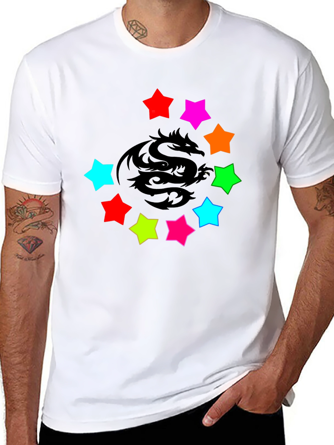 Dragon Star Graphic Black T-Shirt
