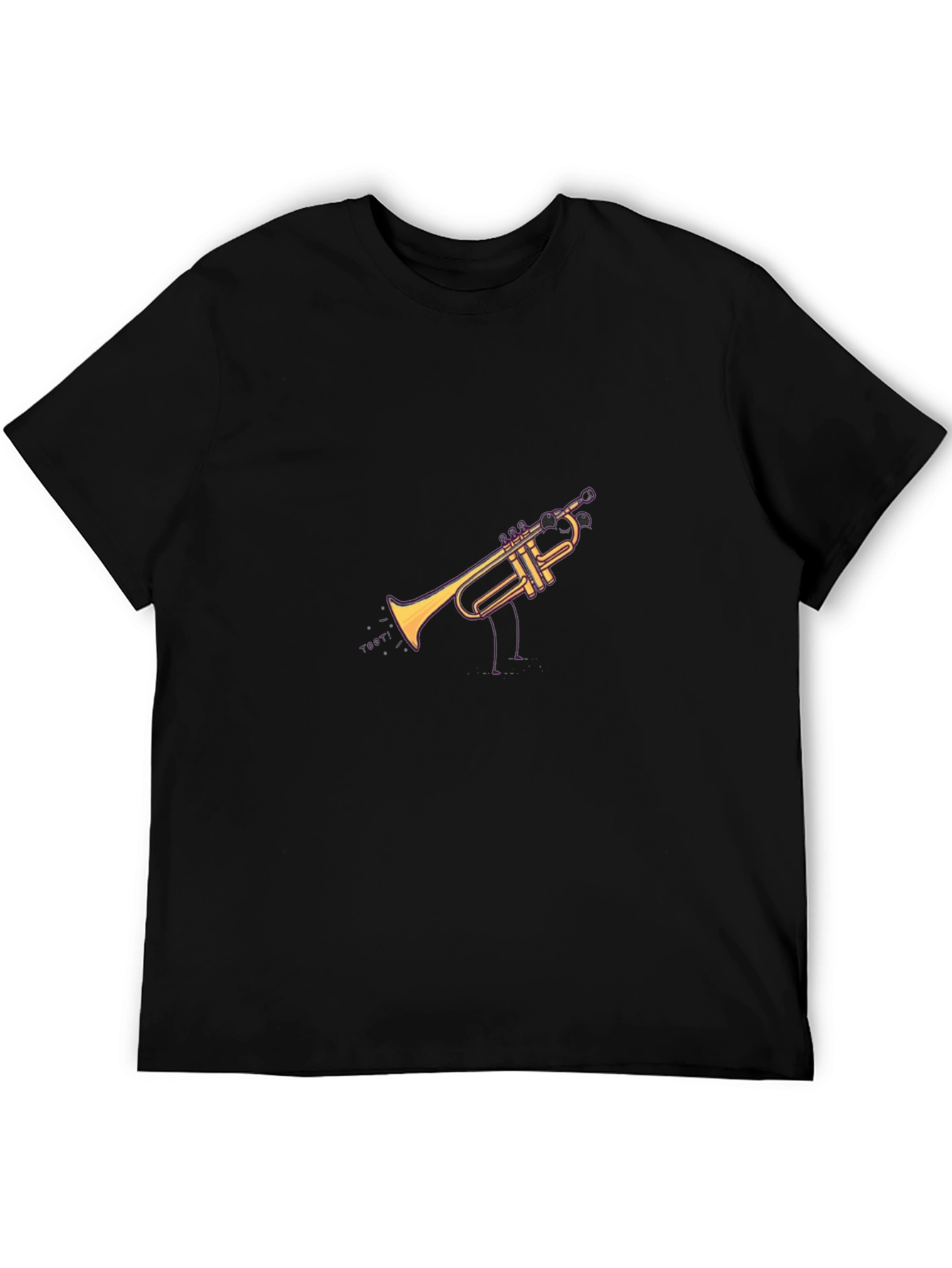 Trumpet Graphic T-Shirt - Black Cotton Tee