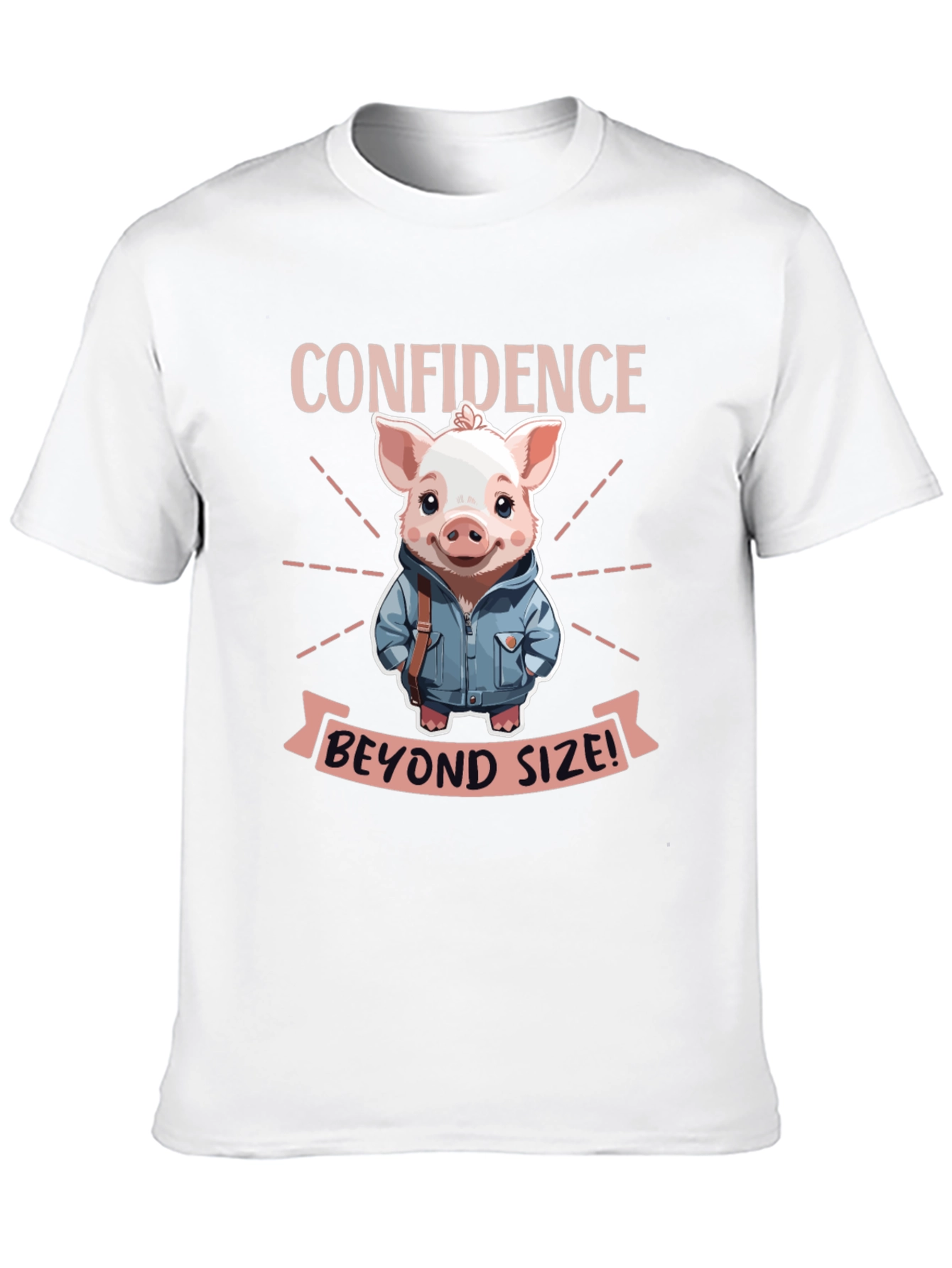 Confidence Beyond Size Pig Graphic Tee