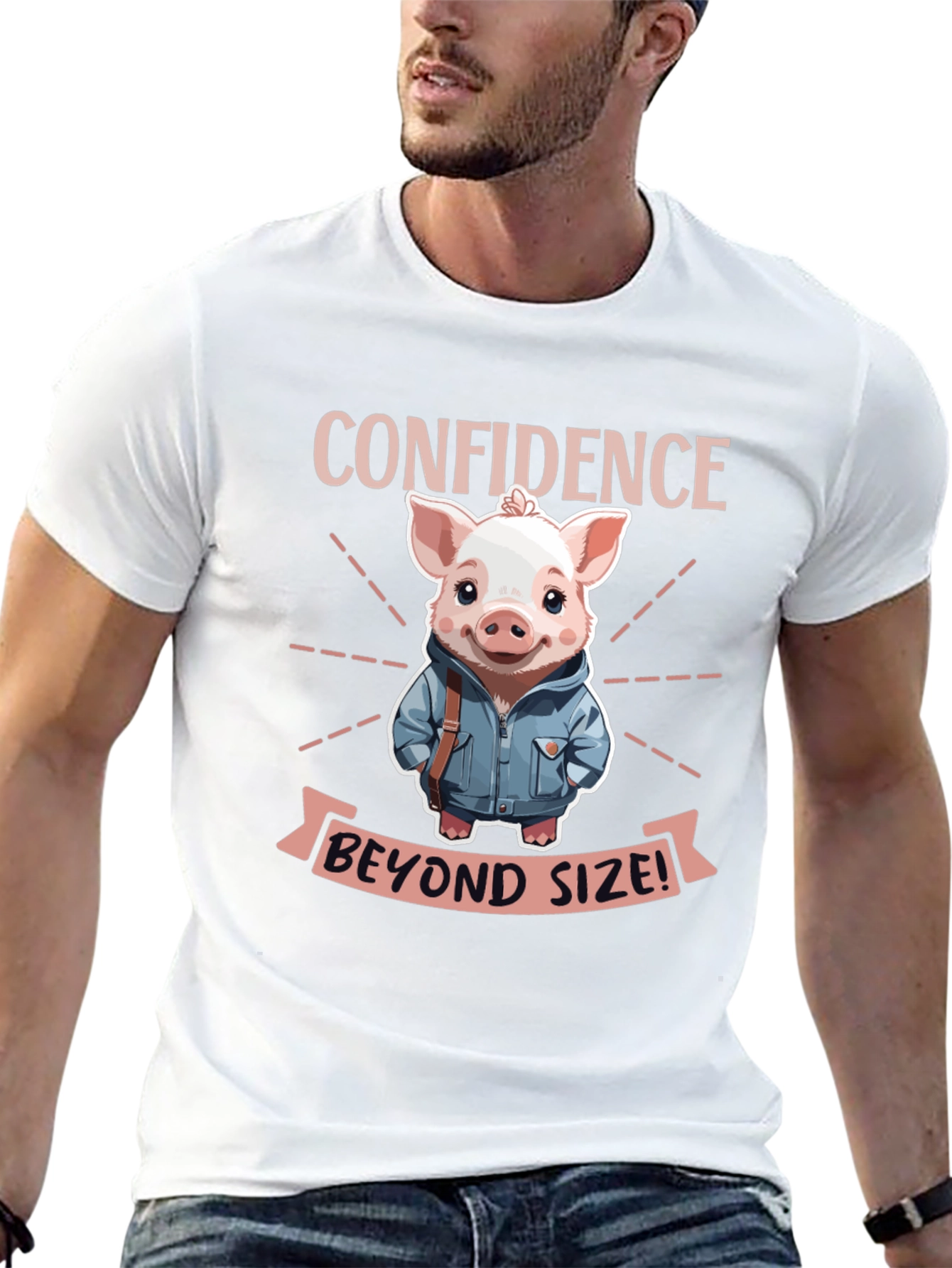 Confidence Beyond Size Pig Graphic Tee