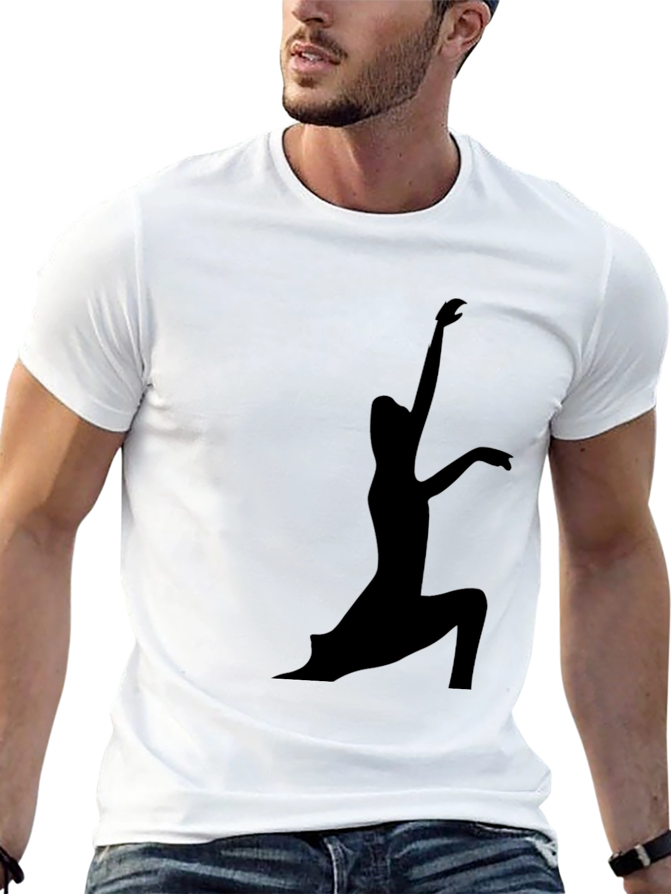 Yoga Silhouette Black T-Shirt