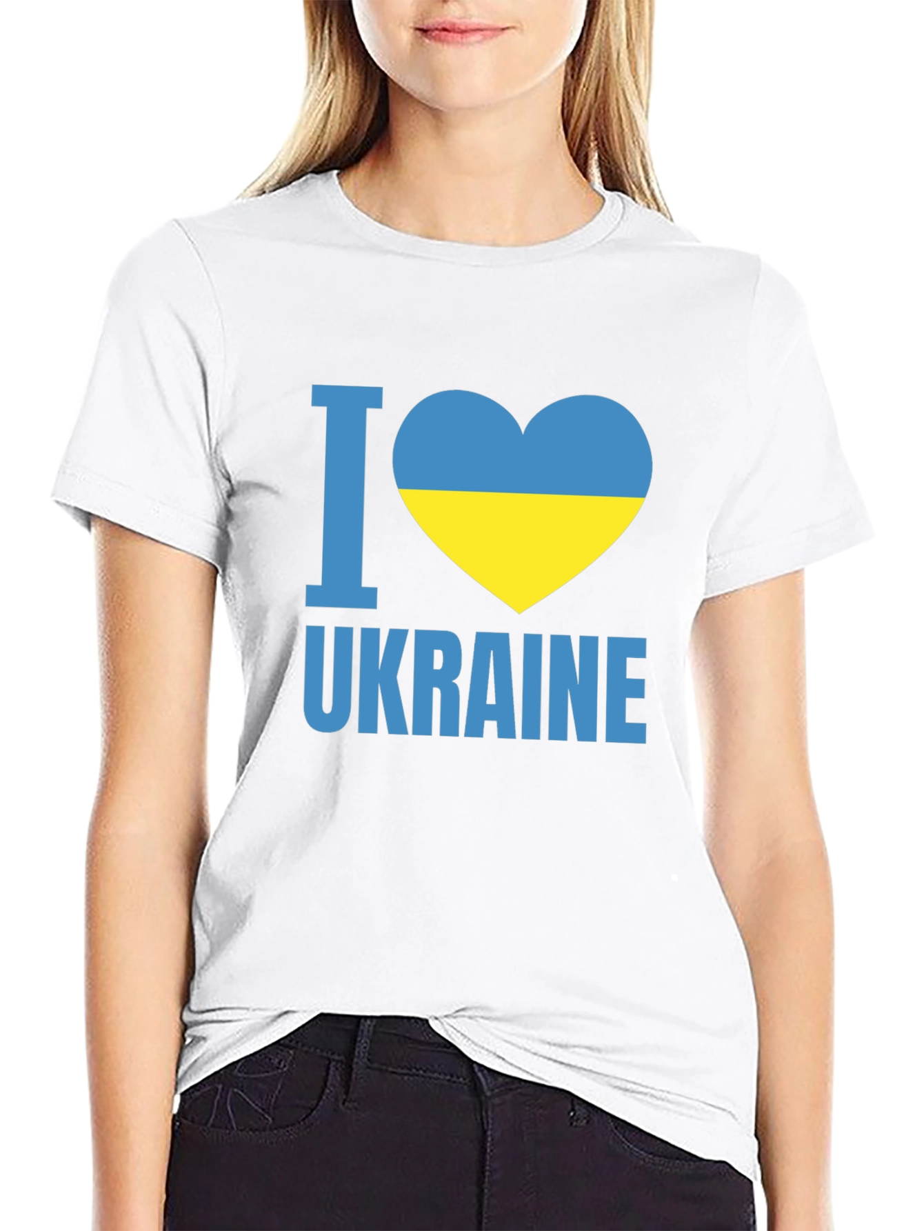 I Love Ukraine Black T-Shirt