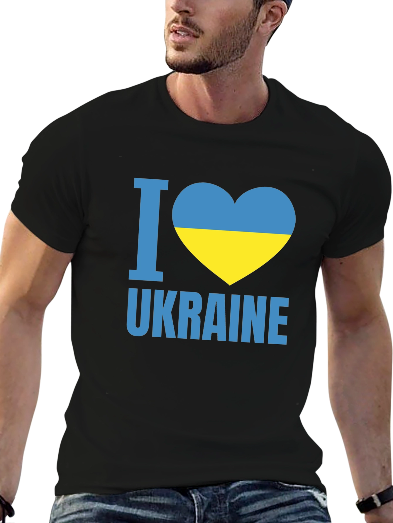 I Love Ukraine Black T-Shirt