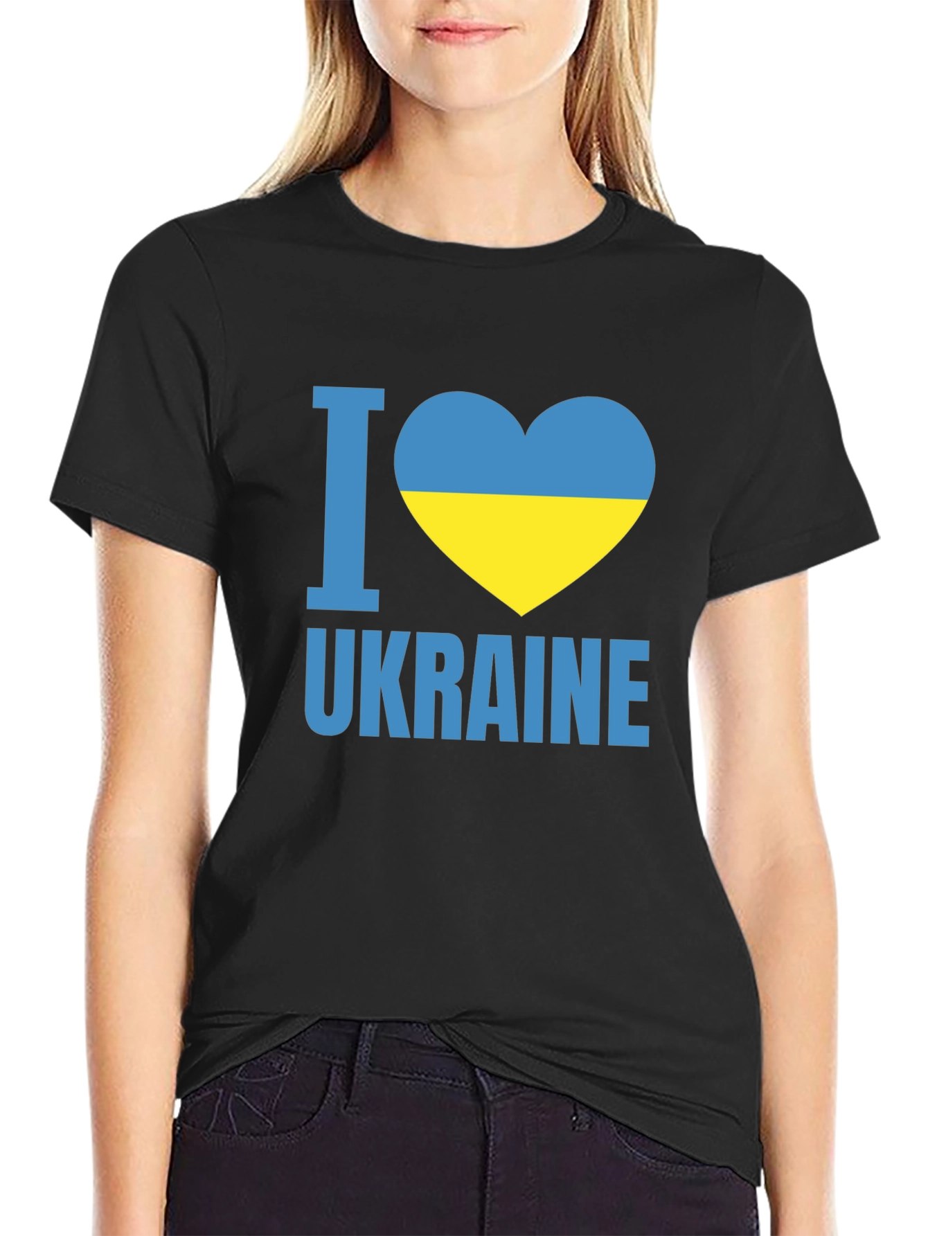 I Love Ukraine Black T-Shirt