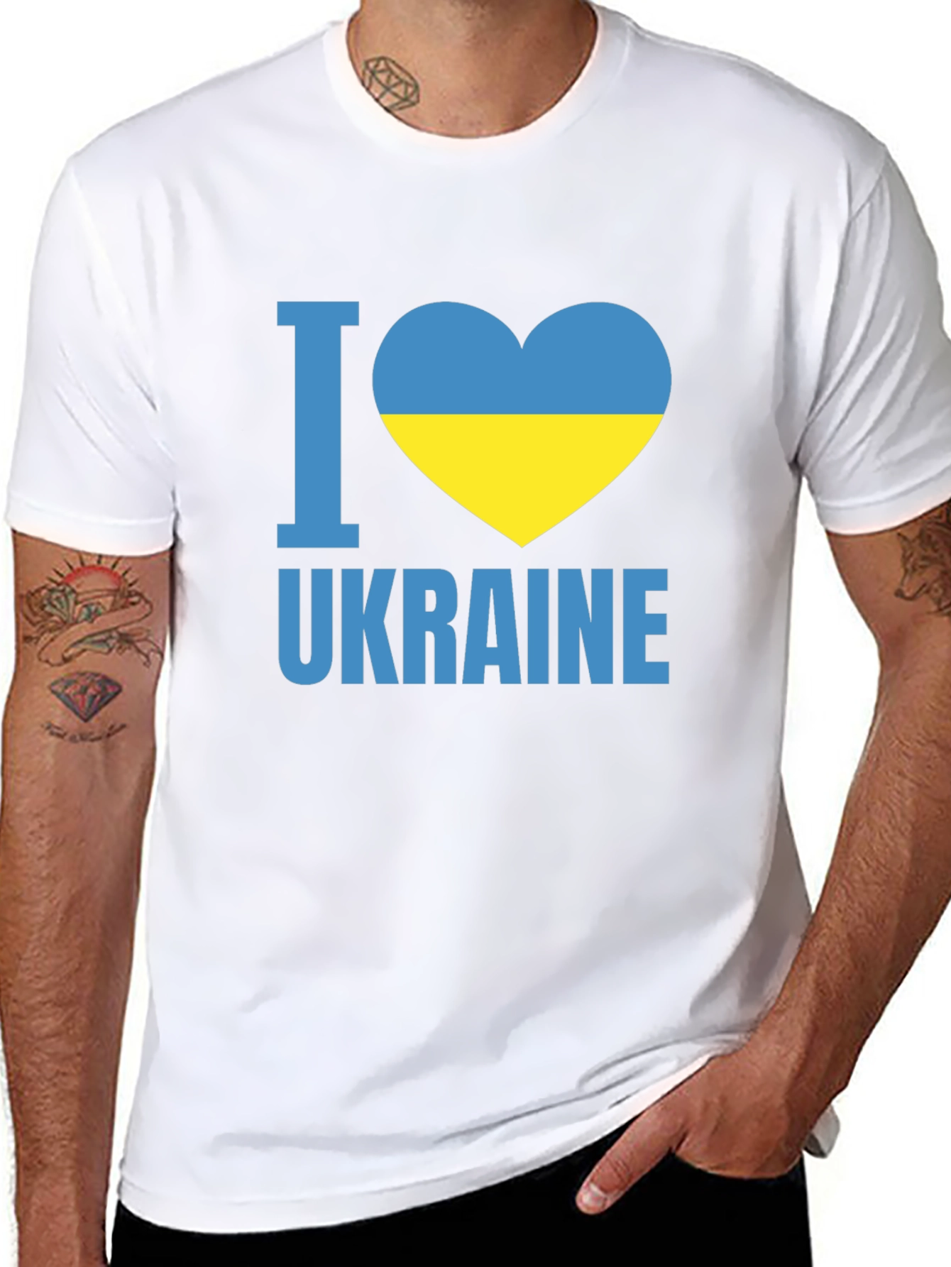 I Love Ukraine Black T-Shirt