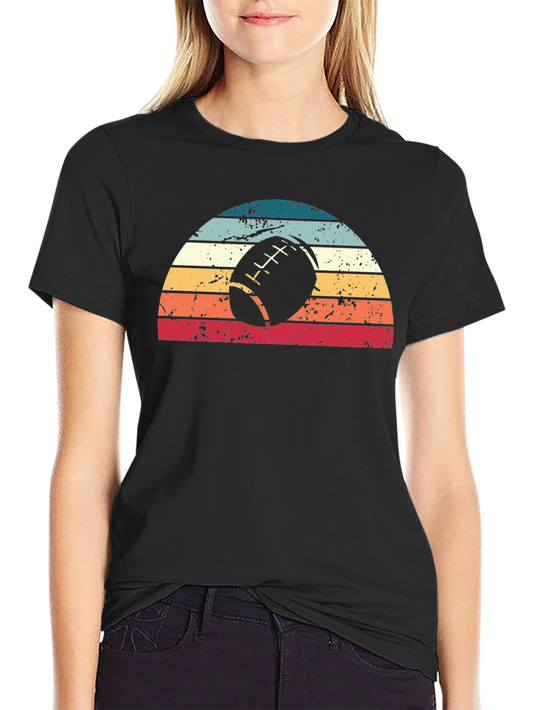 Vintage Football Sunset Graphic Tee - Retro Sports T-Shirt