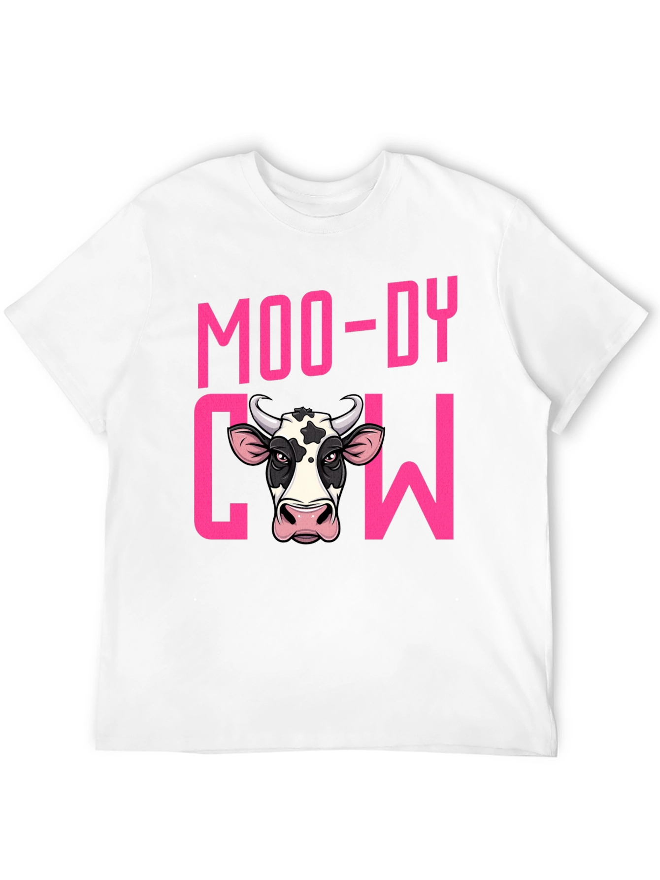 Moody Cow Graphic T-Shirt - Black