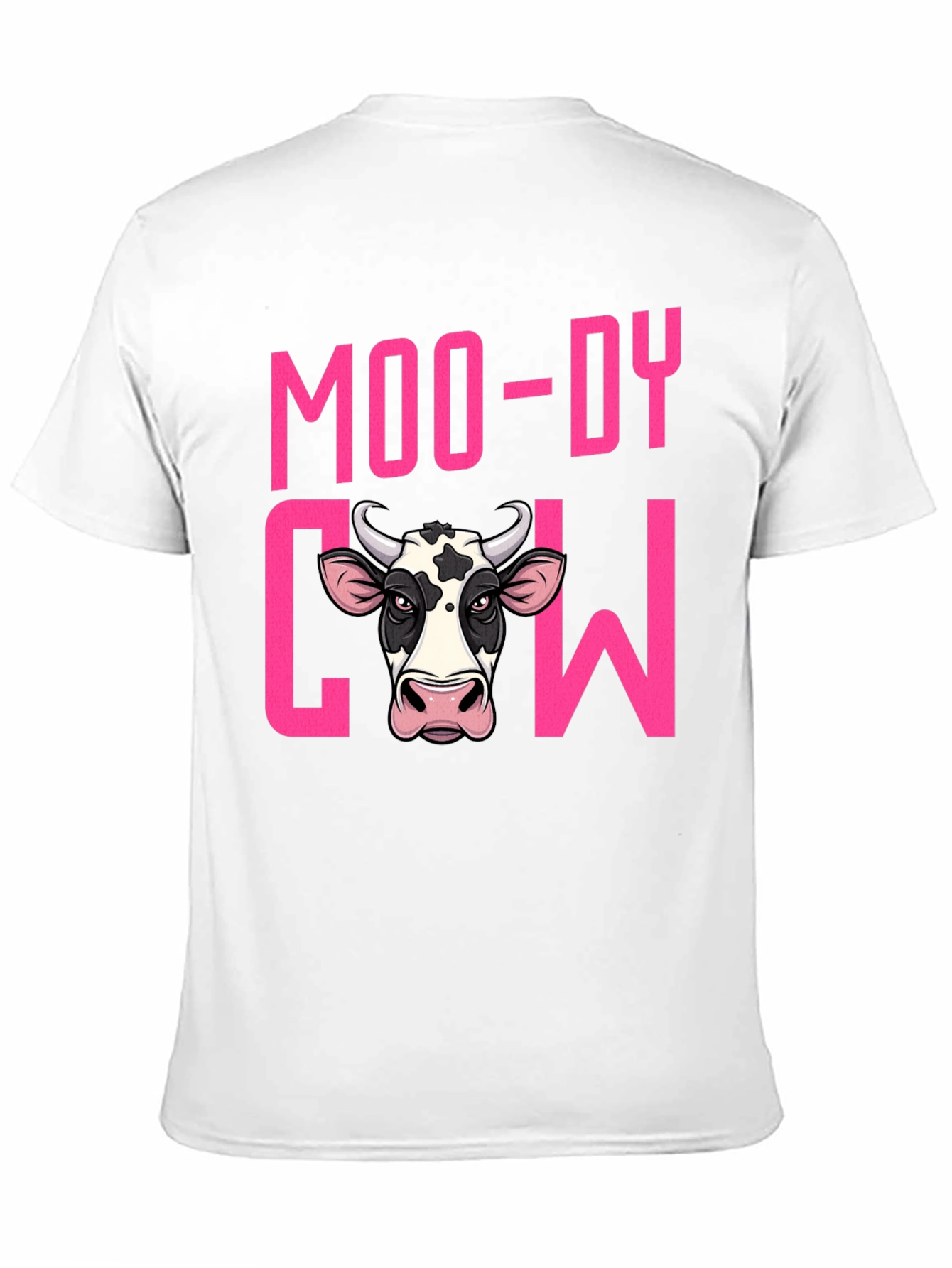 Moody Cow Graphic T-Shirt - Black