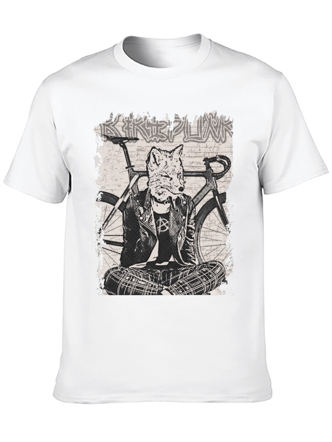 Fox Punk Biker Graphic T-Shirt