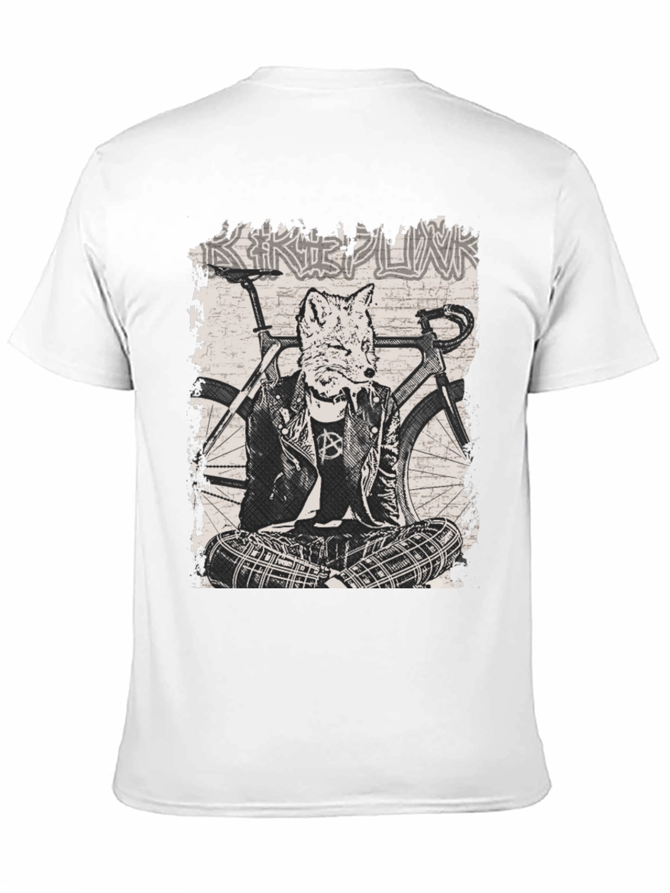Fox Punk Biker Graphic T-Shirt