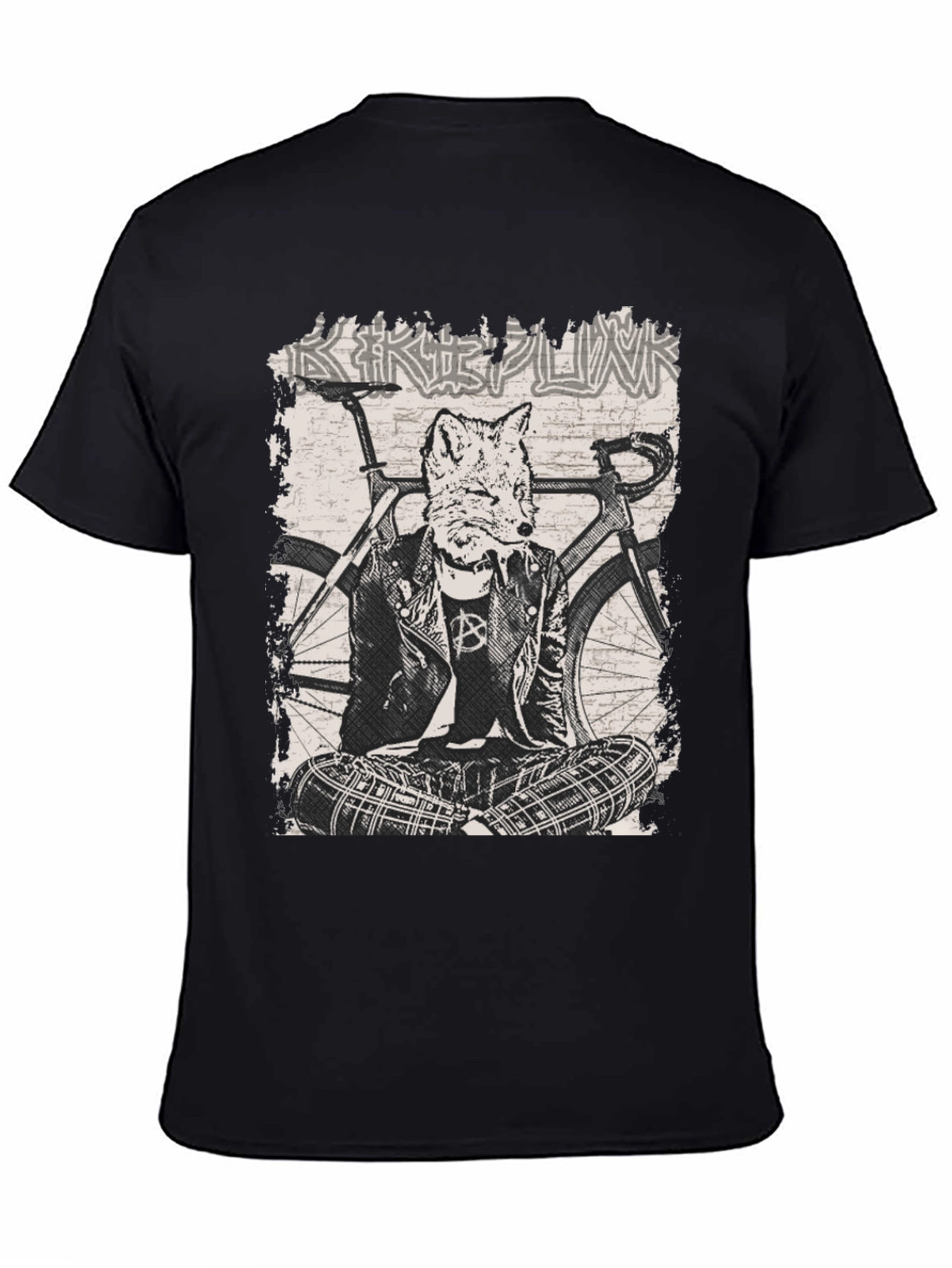 Fox Punk Biker Graphic T-Shirt